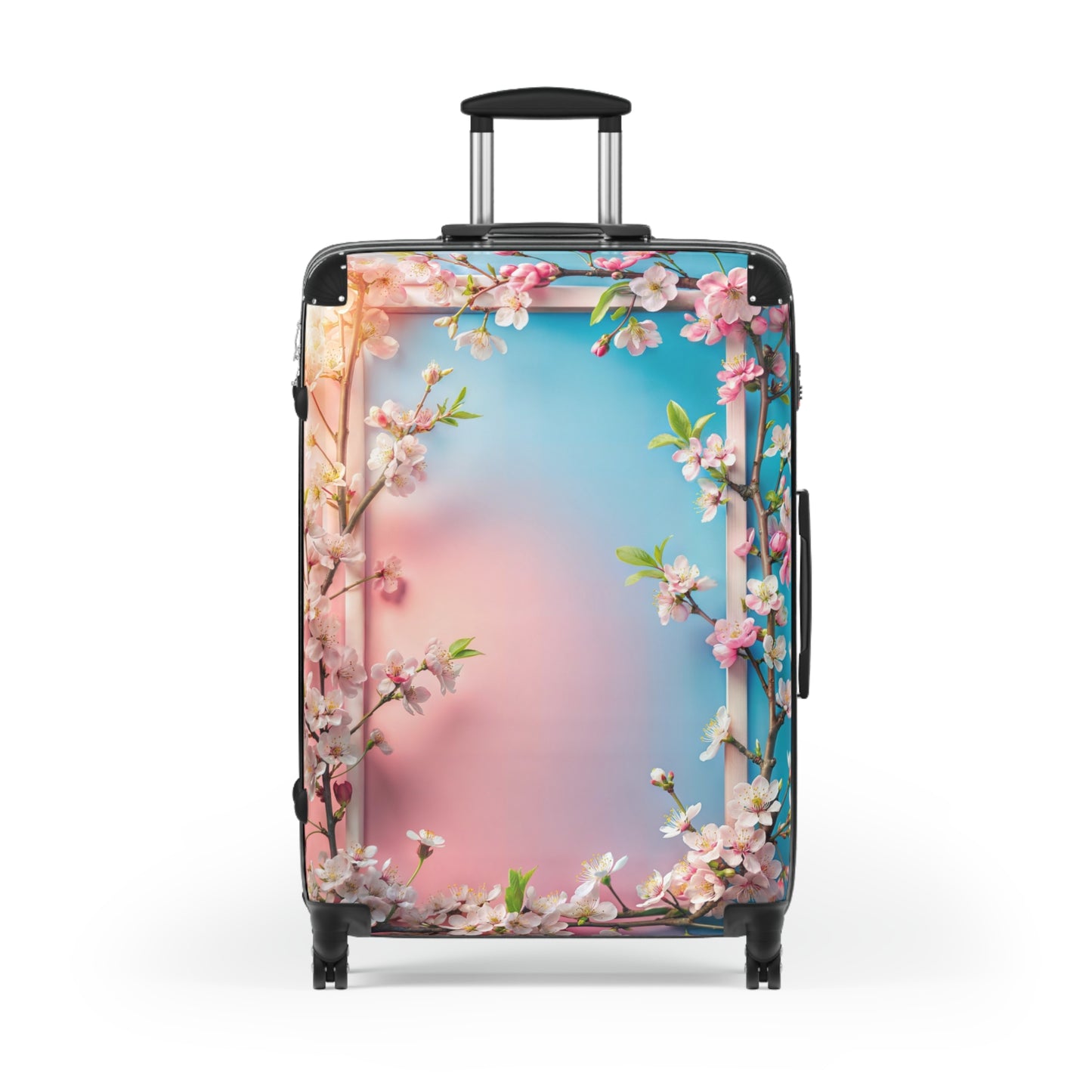 Nature Flowers Floral Square Art Carry-On Suitcase - Stylish Luggage for Travelers