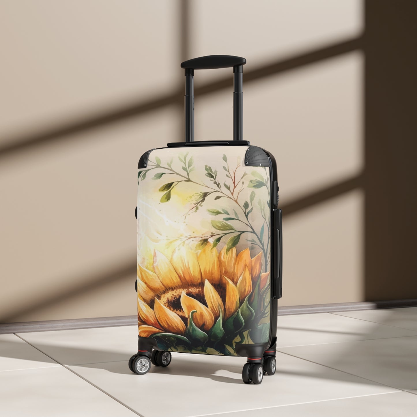 Nature Flowers Floral Watercolor Art Carry-On Suitcase - Stylish Luggage for Travelers