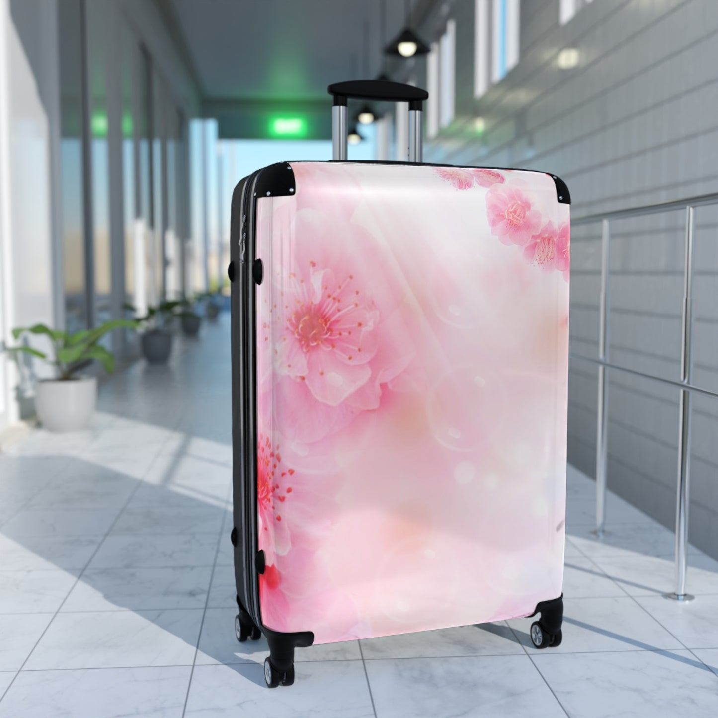 Nature Flowers Floral Peach Beautiful Art Carry-On Suitcase - Stylish Luggage for Travelers