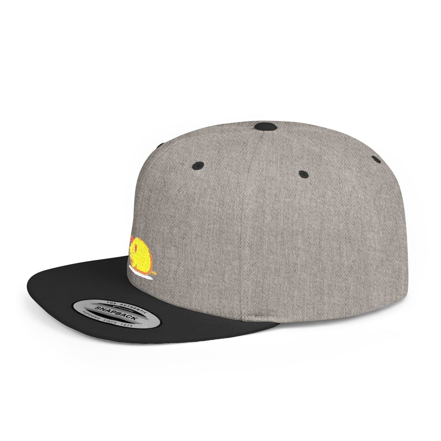 Icons Embroidered Yellow Mouse Flat Bill Snapback – Lightweight, Custom Fit, Premium Quality