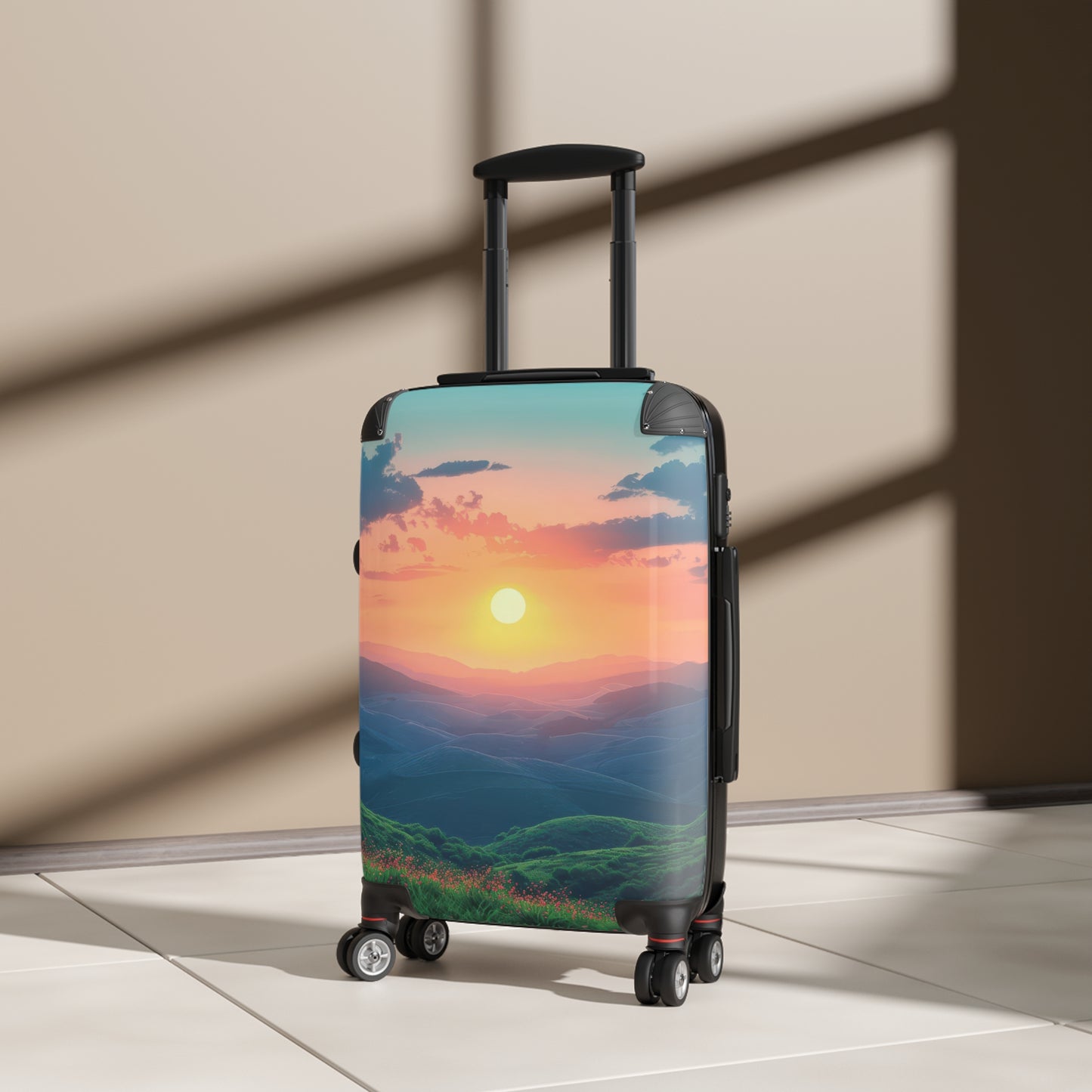 Nature Sunset Serene Art Carry-On Suitcase - Stylish Luggage for Travelers