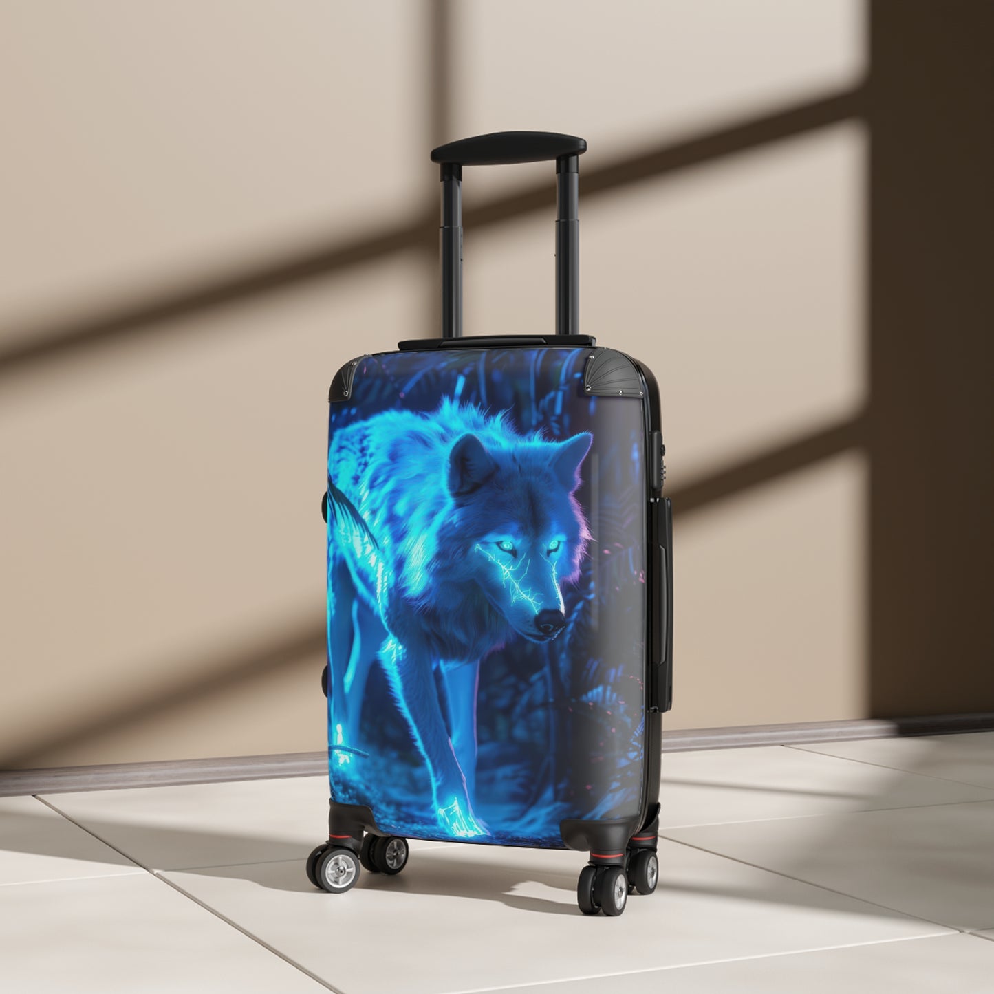 Animals Wolf Glowing Art Carry-On Suitcase - Stylish Luggage for Travelers