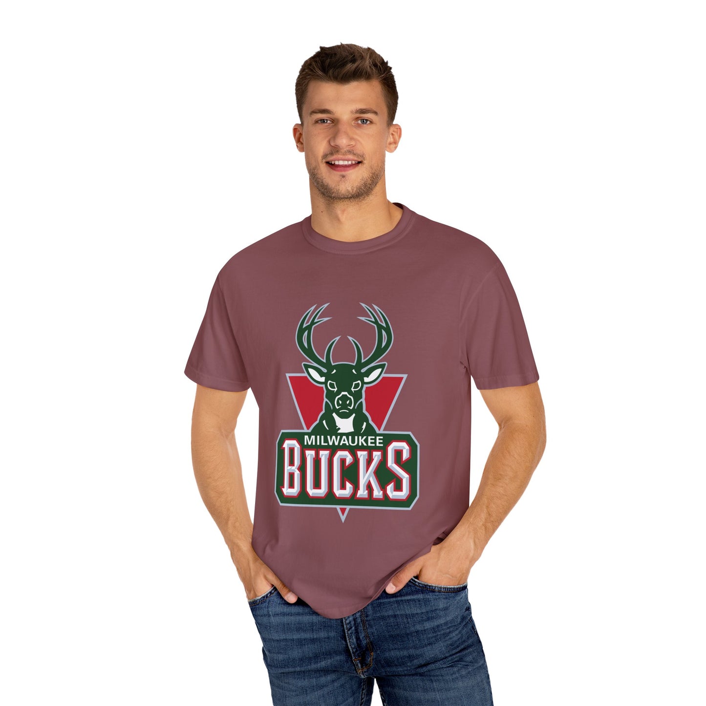 Milwaukee Bucks Strong Garment-Dyed T-Shirt – Premium Cotton Tee for Customization
