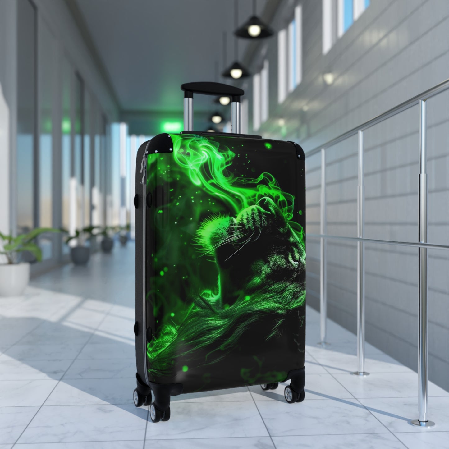 Animals Lion Green Carry-On Suitcase - Stylish Luggage for Travelers