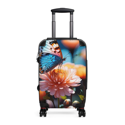 Nature Butterflies Floral On Flowers Art Carry-On Suitcase - Stylish Luggage for Travelers