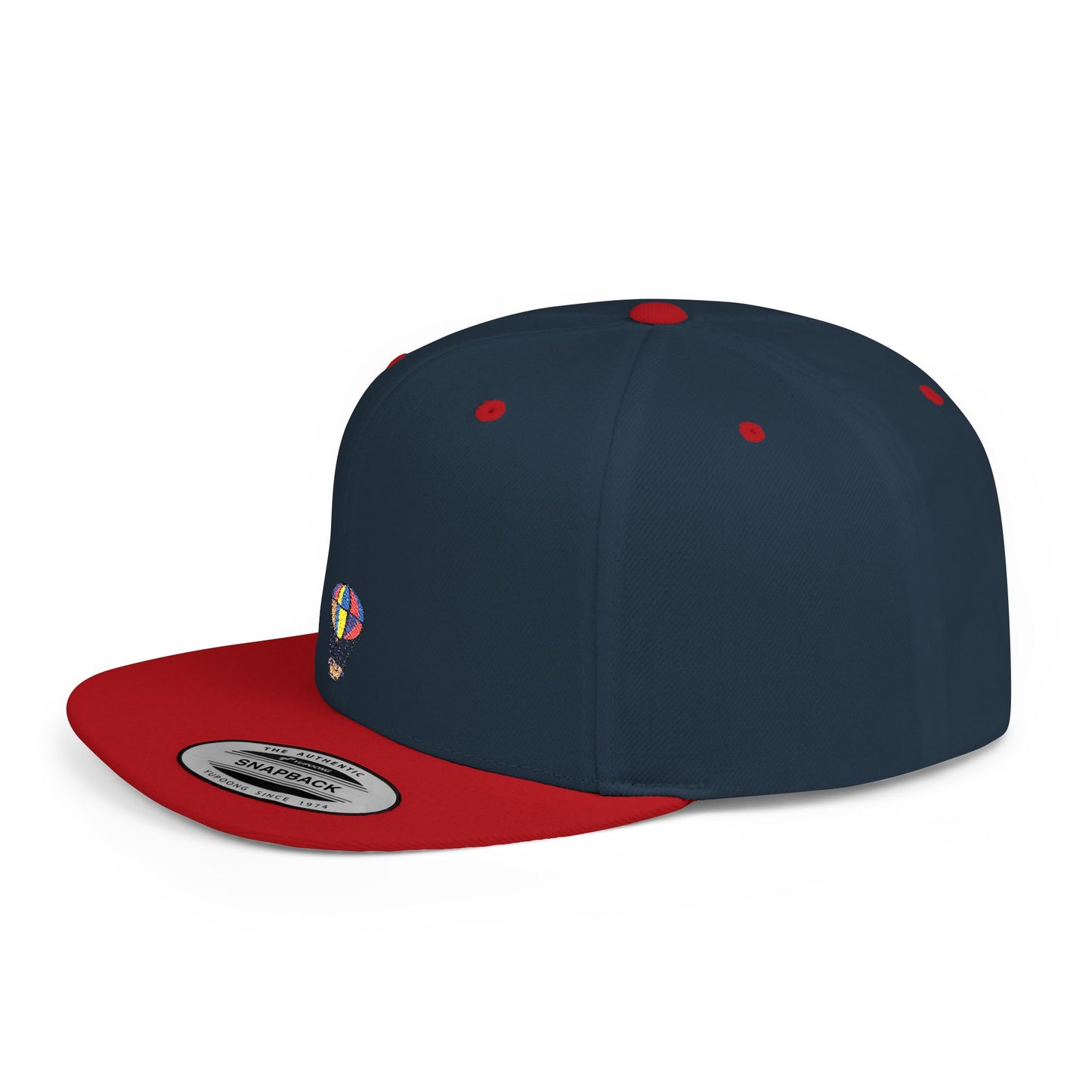 Icons Embroidered Air Balloon Flat Bill Snapback – Lightweight, Custom Fit, Premium Quality