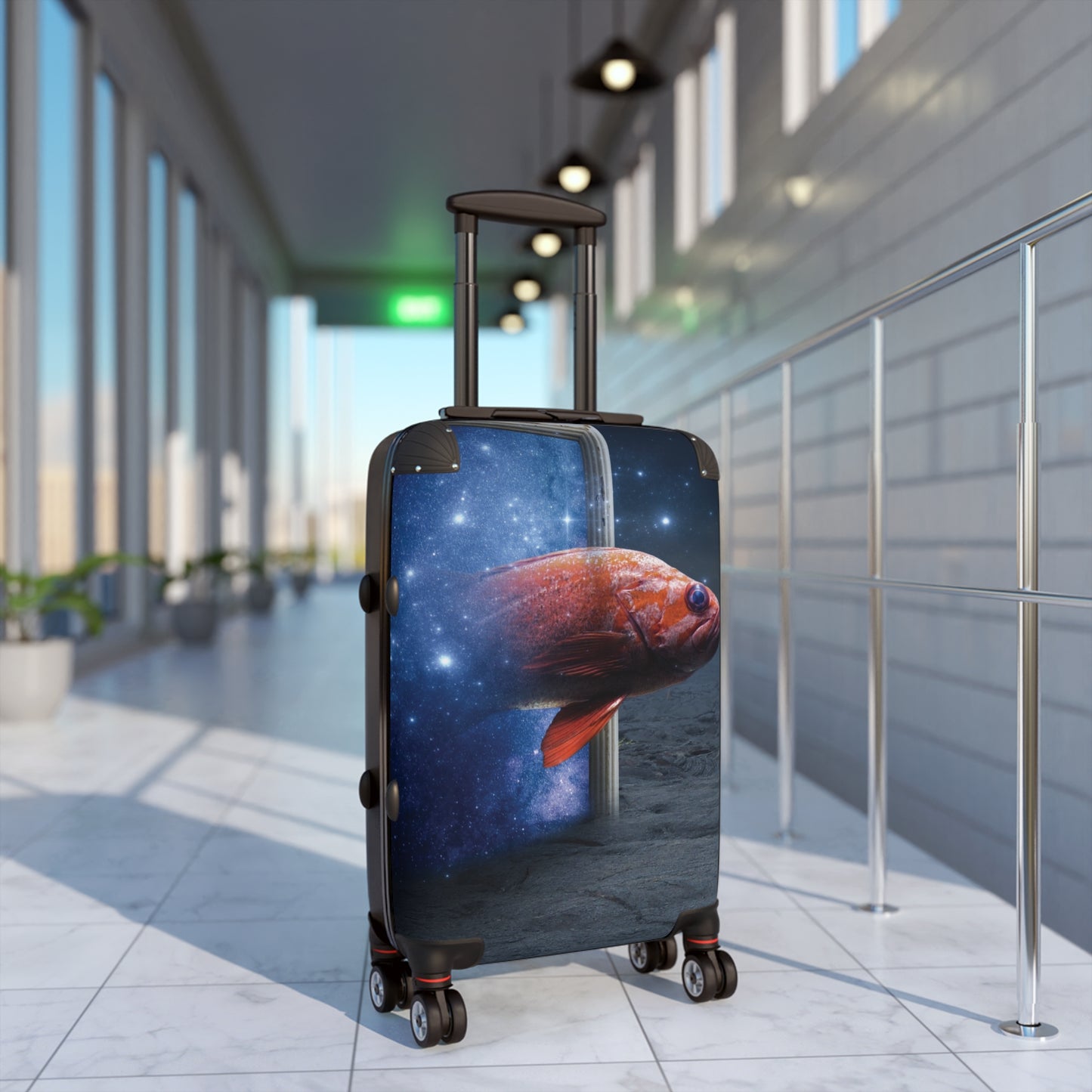Art Orange Fish Carry-On Suitcase - Stylish Luggage for Travelers