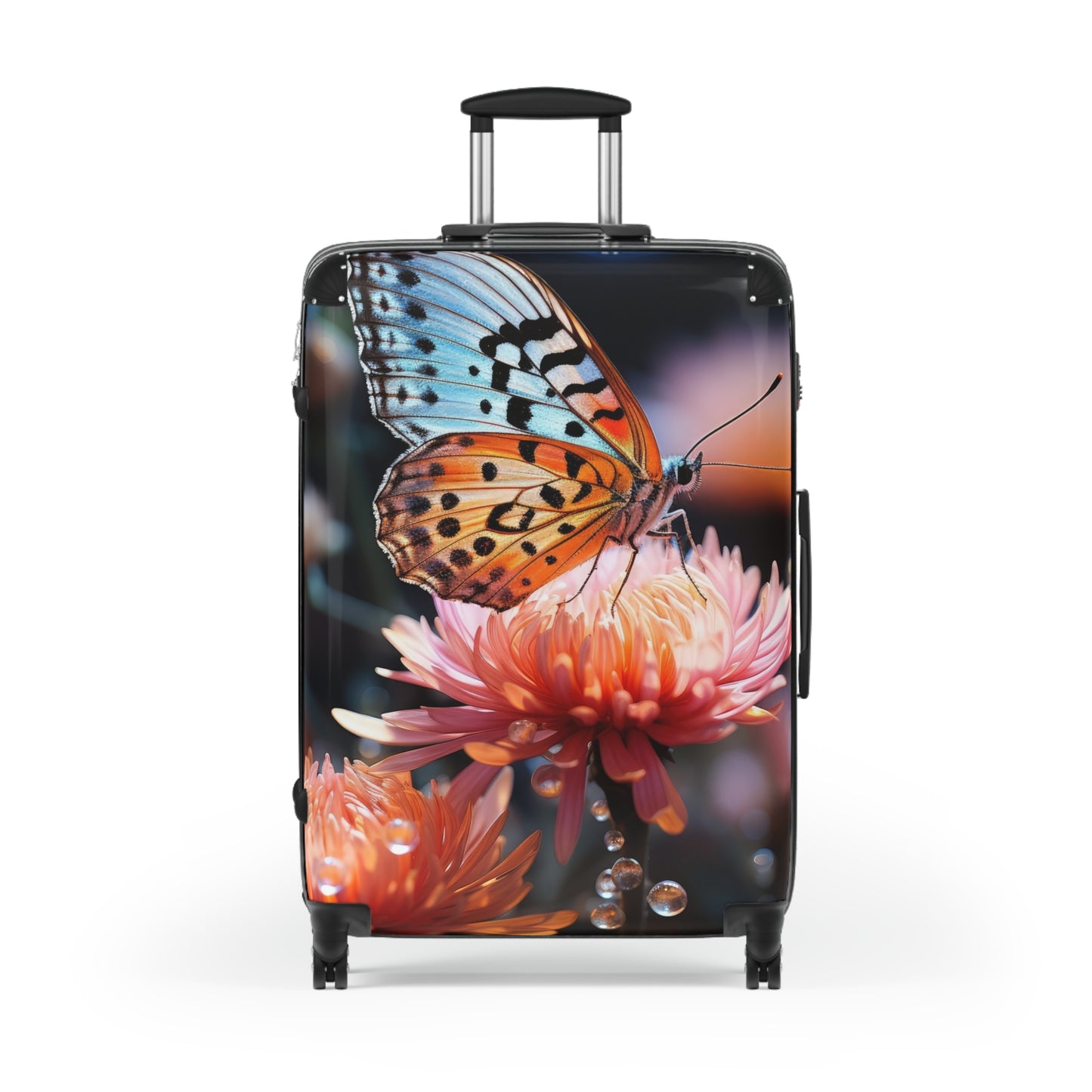 Nature Butterflies Floral On Flowers Art Carry-On Suitcase - Stylish Luggage for Travelers