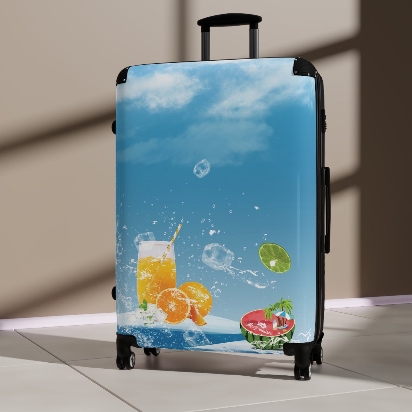 Nature Summer Watermelon Blue Refreshing Art Carry-On Suitcase - Stylish Luggage for Travelers