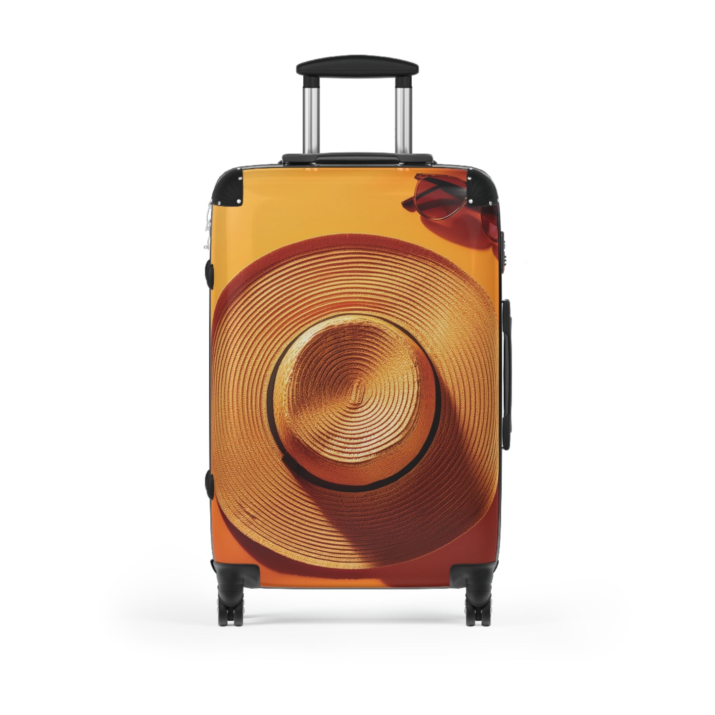 Nature Summer Essentials Straw Hat Carry-On Suitcase - Stylish Luggage for Travelers