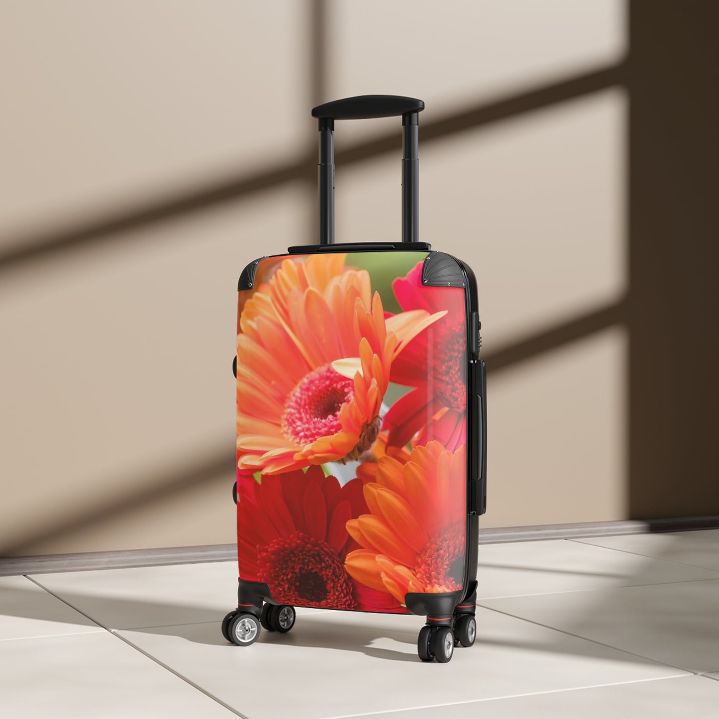 Nature Flowers Floral Gerbera Daisy Art Carry-On Suitcase - Stylish Luggage for Travelers