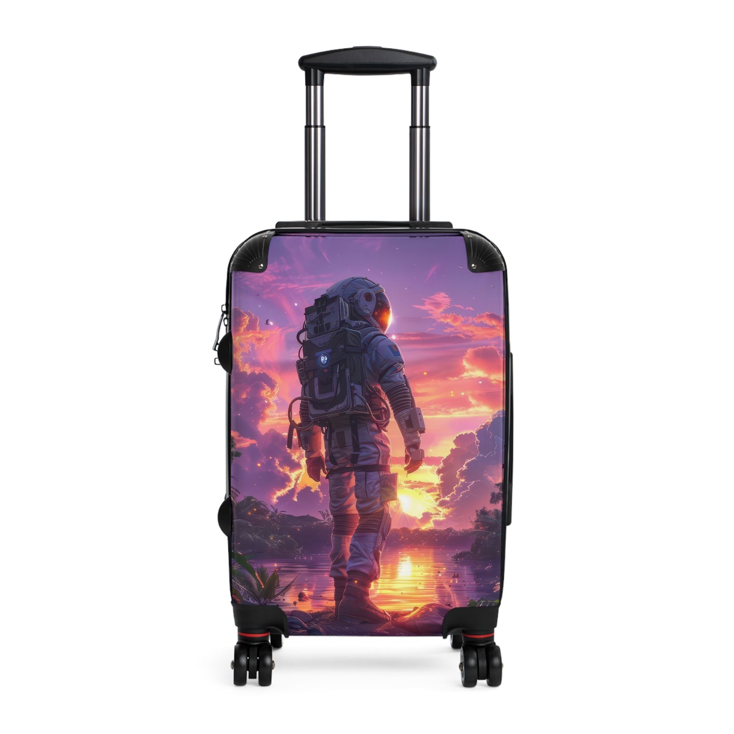 Astronaut Stands Art Carry-On Suitcase - Stylish Luggage for Travelers