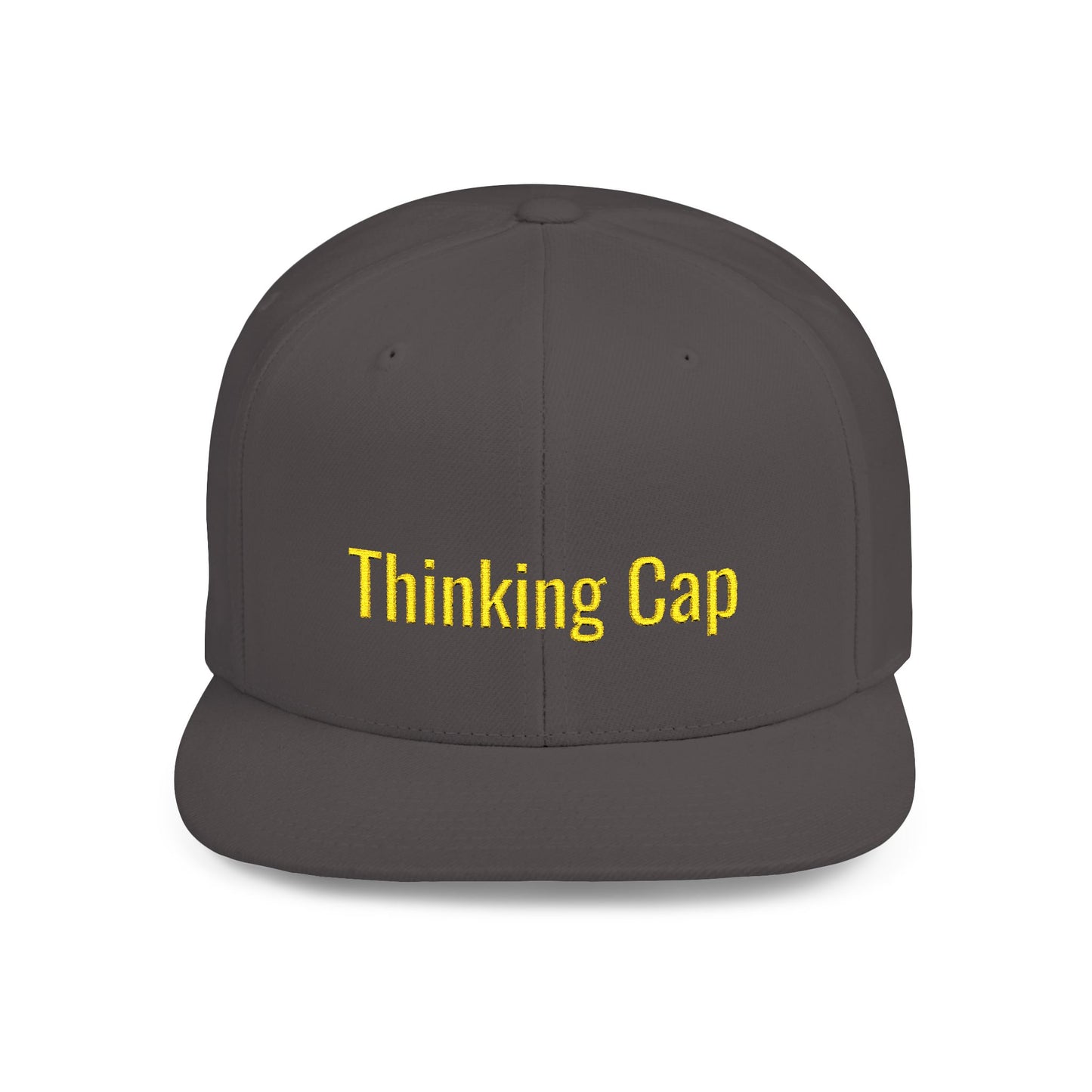 Text Thinking Cap Flat Bill Snapback – Lightweight, Custom Fit, Premium Quality