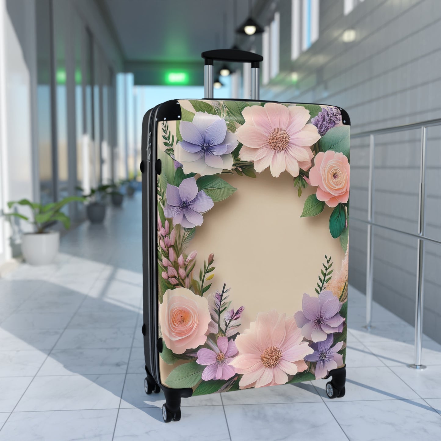 Nature Floral Summer Paper Flowers Carry-On Suitcase - Stylish Luggage for Travelers