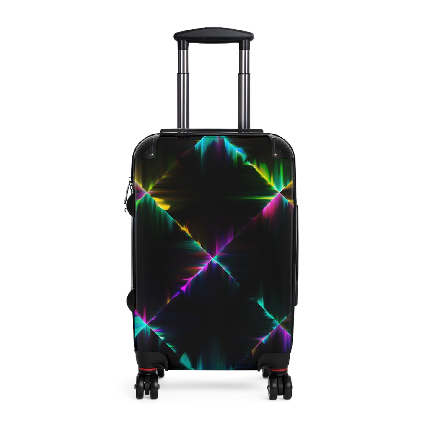 Abstract Neon Lights Carry-On Suitcase - Stylish Luggage for Travelers