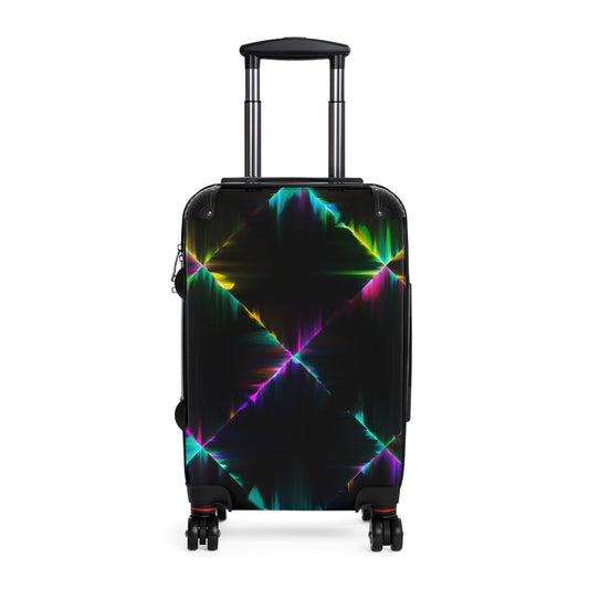 Abstract Neon Lights Carry-On Suitcase - Stylish Luggage for Travelers