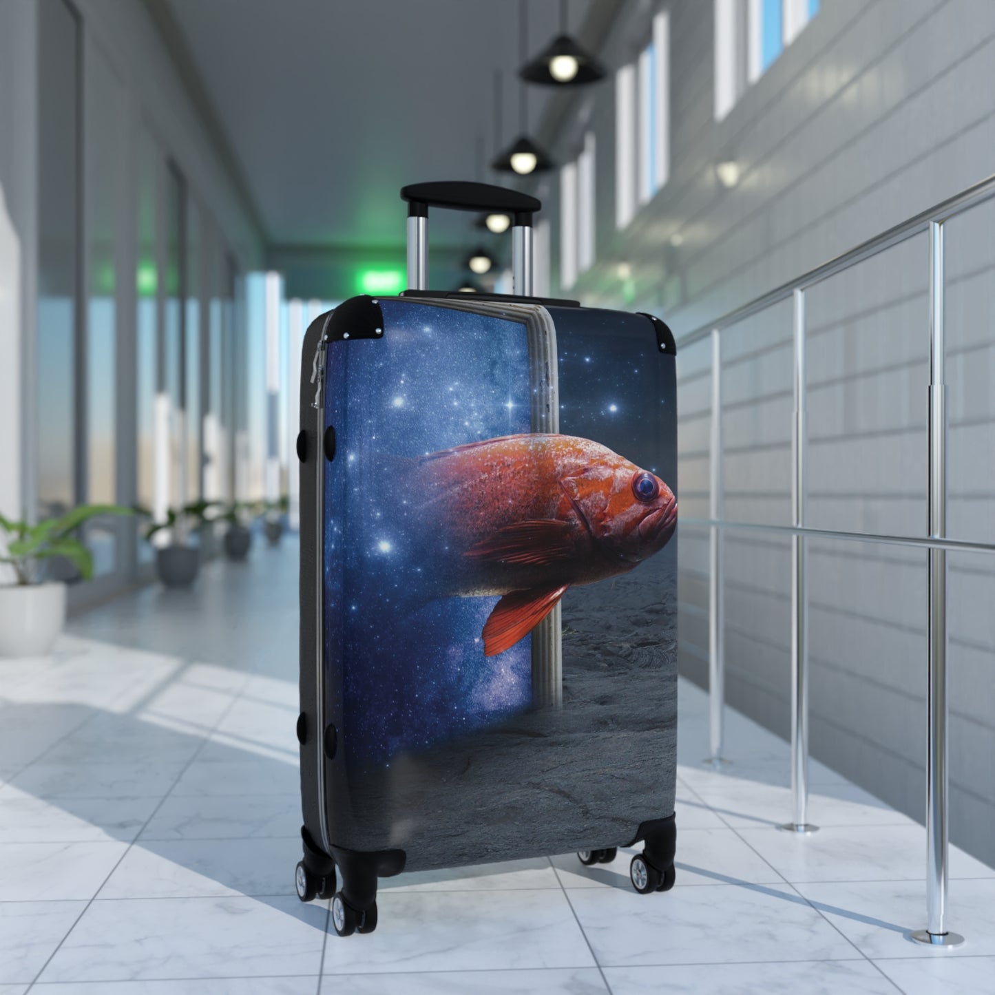 Art Orange Fish Carry-On Suitcase - Stylish Luggage for Travelers