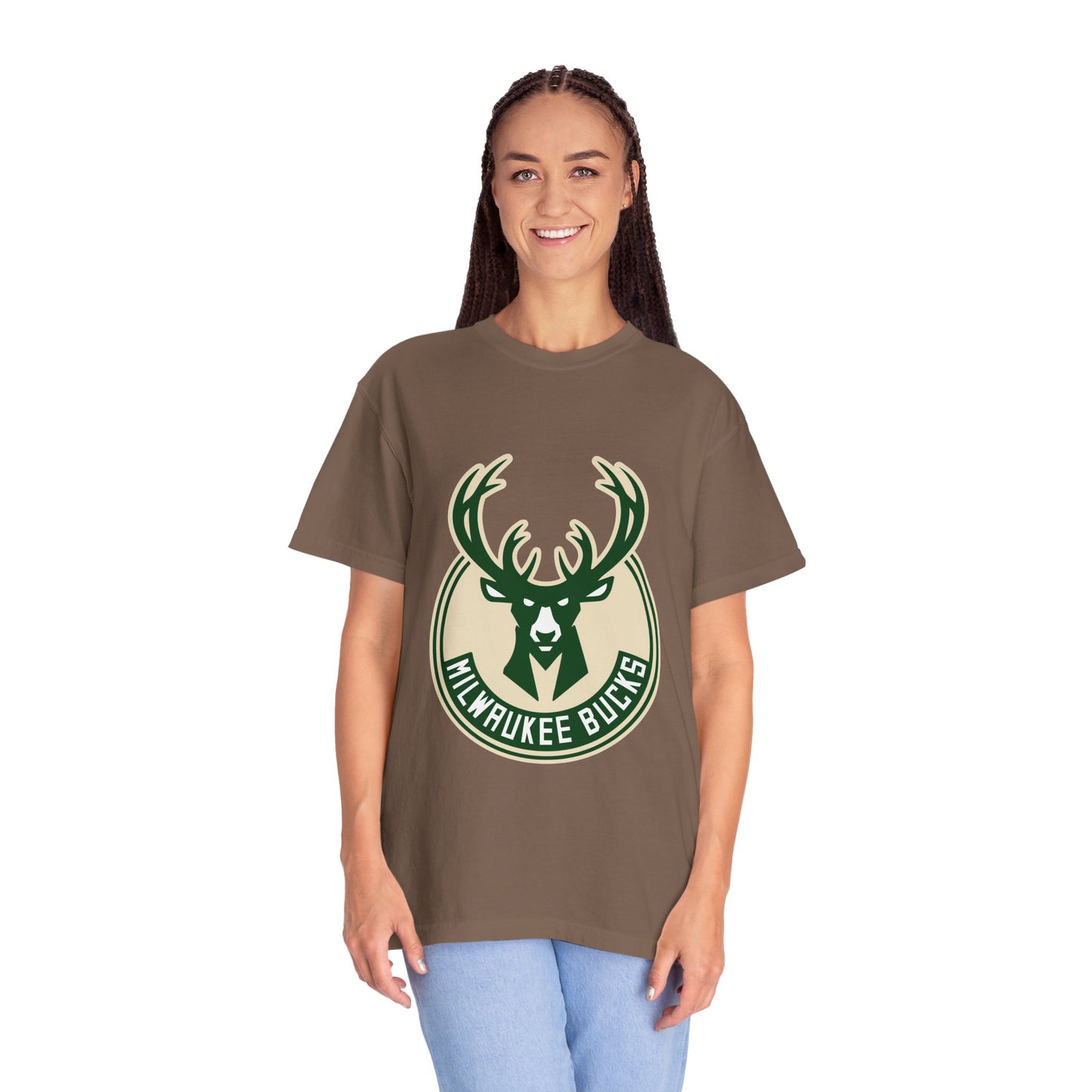 Milwaukee Bucks NBA Garment-Dyed T-Shirt – Premium Cotton Tee for Customization