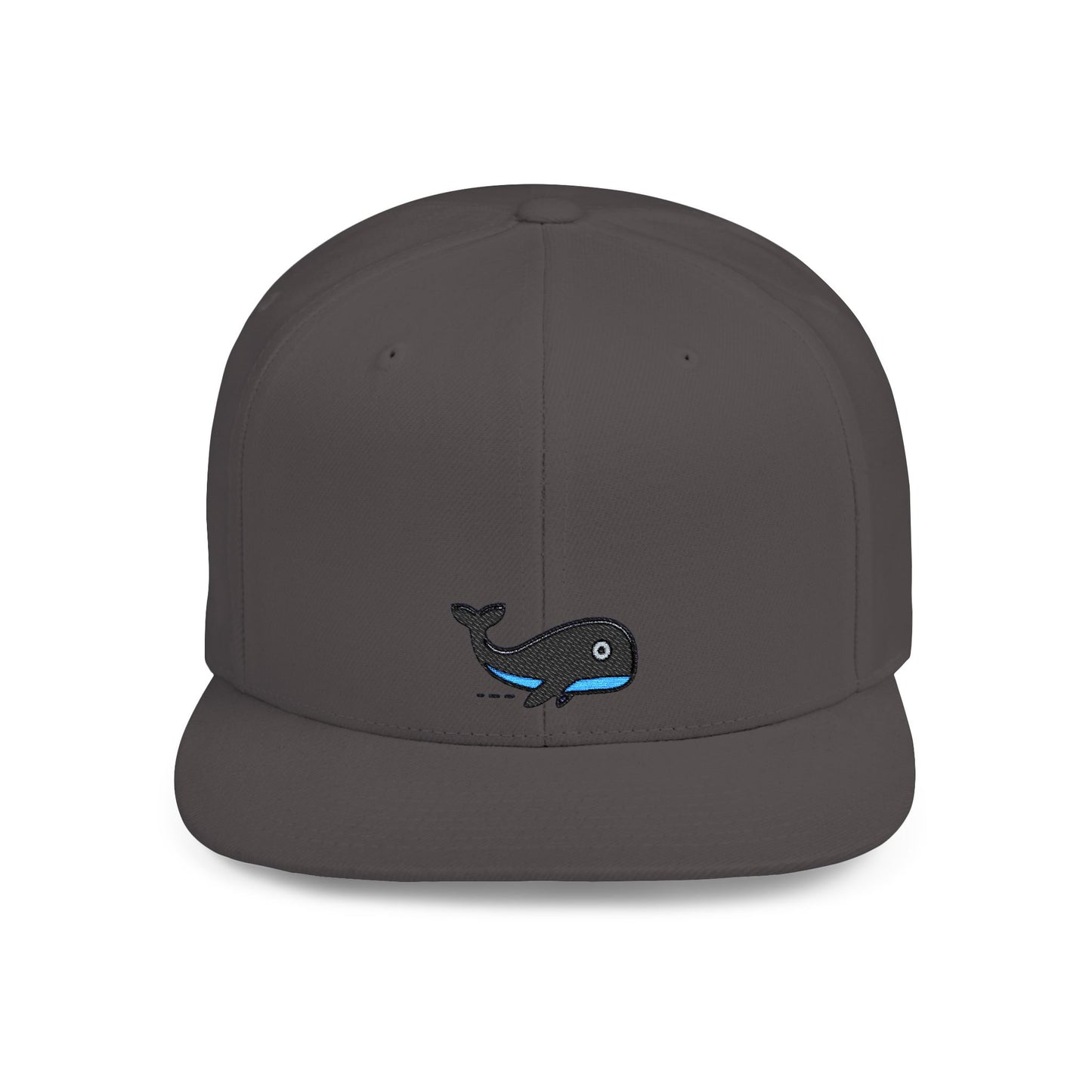 Icons Embroidered Whale Flat Bill Snapback – Lightweight, Custom Fit, Premium Quality