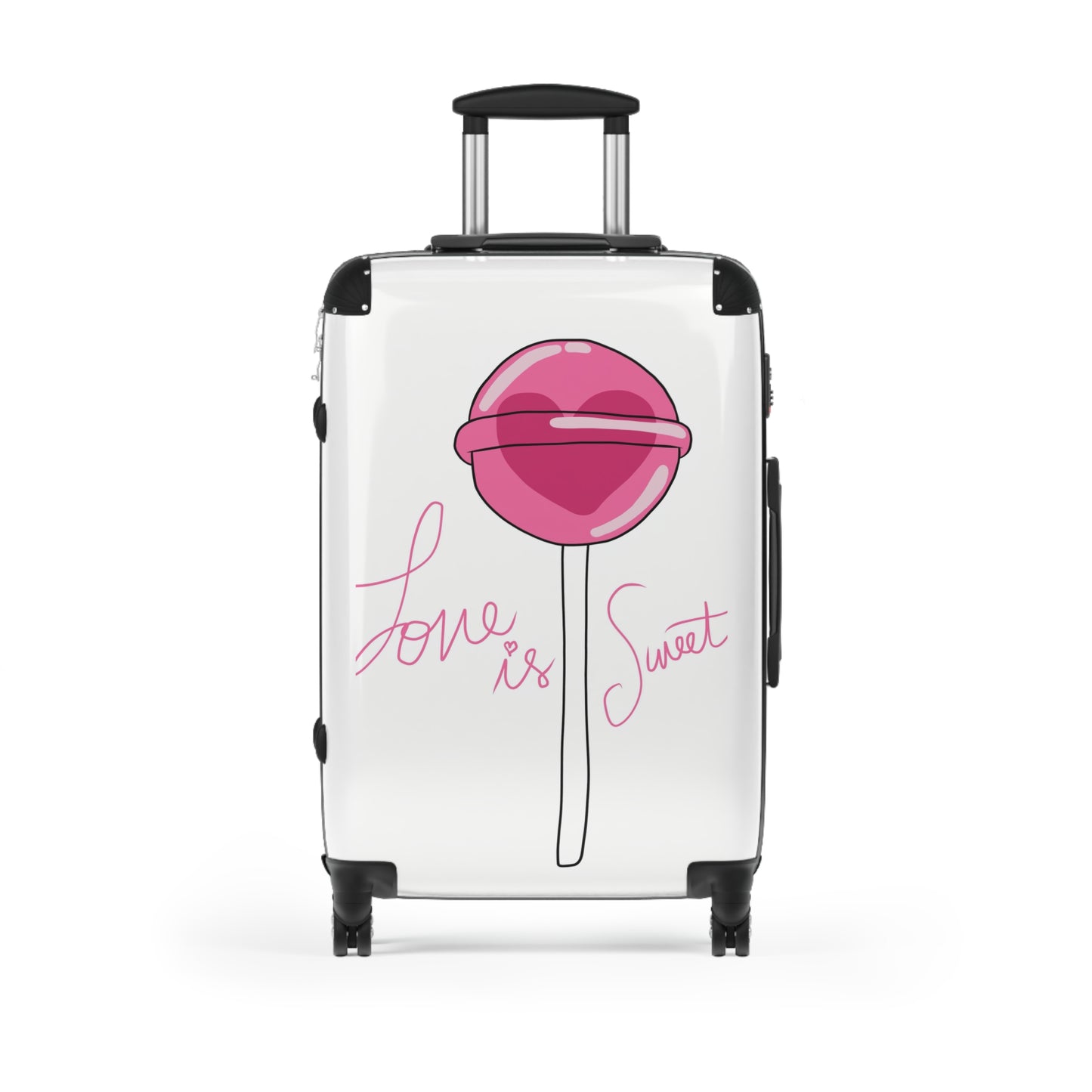 Love Lollipop Pink Art Carry-On Suitcase - Stylish Luggage for Travelers