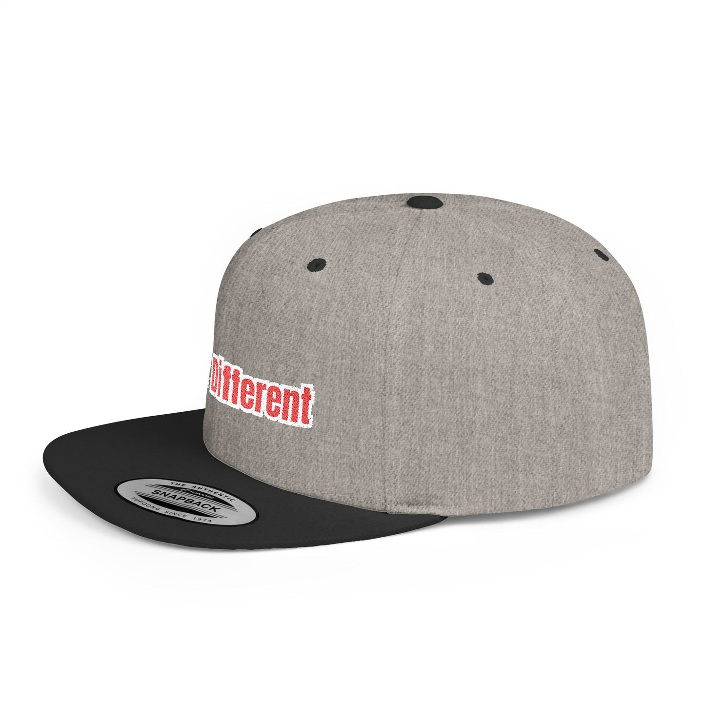 Text Built Different Flat Bill Snapback – Lightweight, Custom Fit, Premium Quality