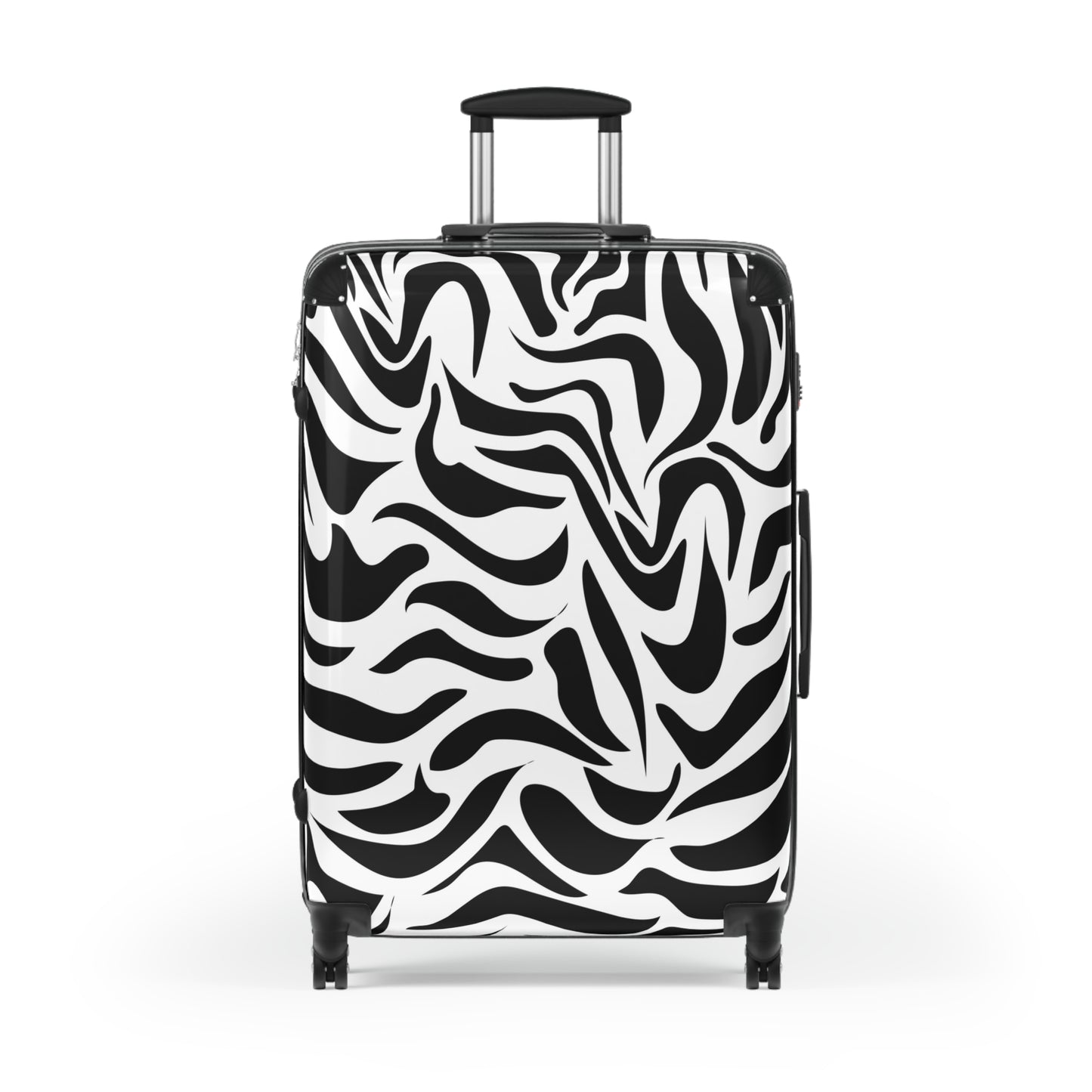 Abstract Black and White Zebra Art Carry-On Suitcase - Stylish Luggage for Travelers