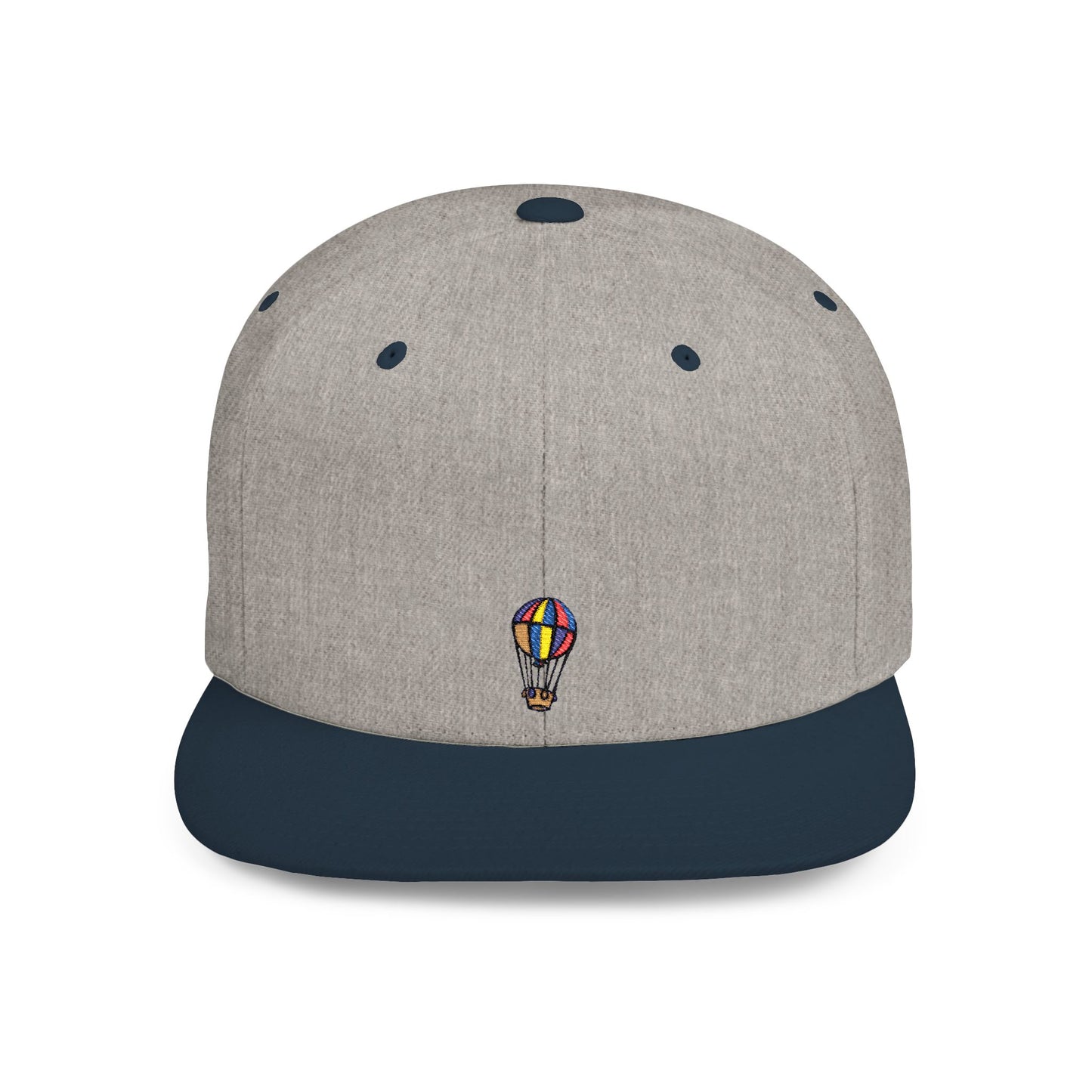 Icons Embroidered Air Balloon Flat Bill Snapback – Lightweight, Custom Fit, Premium Quality