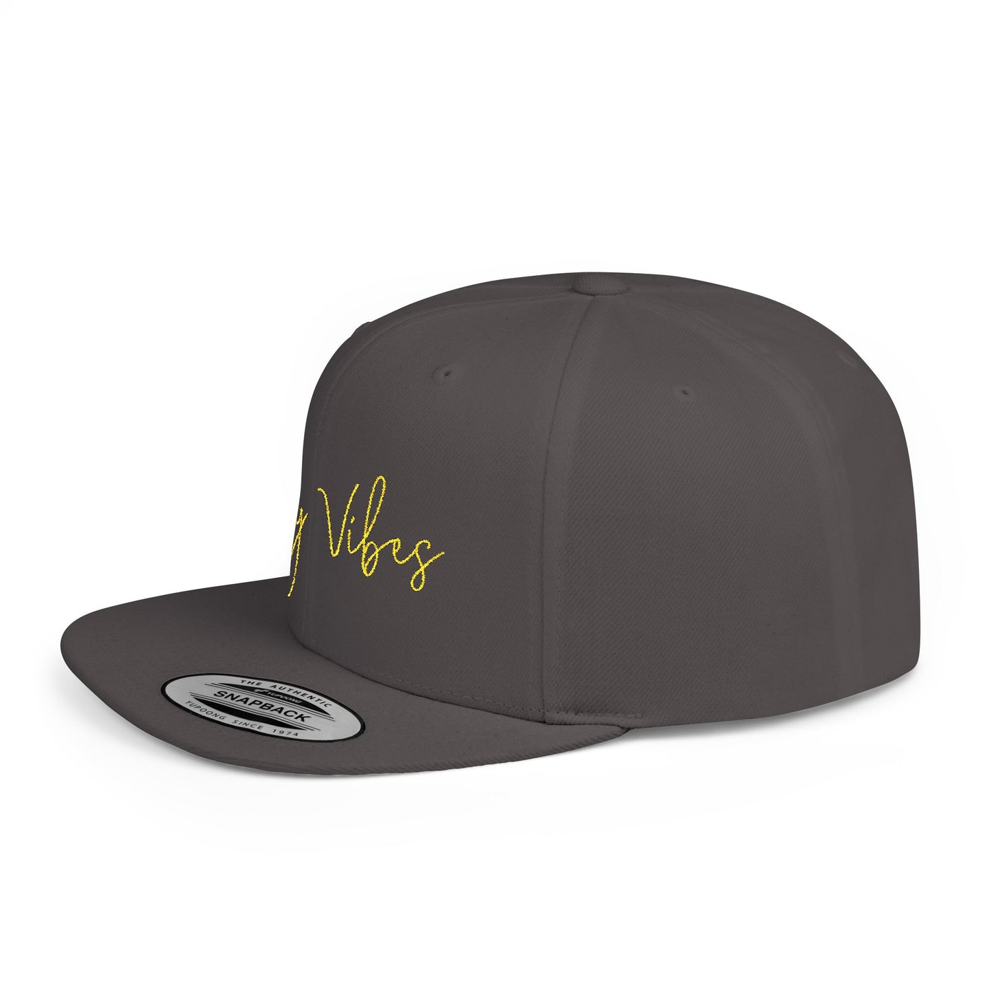 Text Easy Vibes Flat Bill Snapback – Lightweight, Custom Fit, Premium Quality