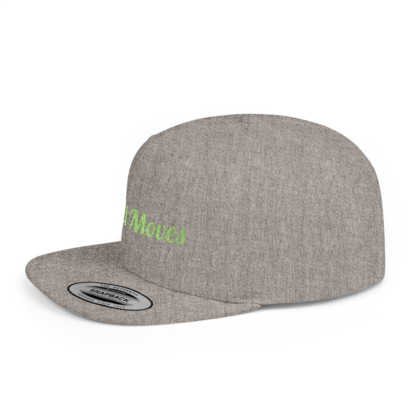 Text Bold Move Flat Bill Snapback – Lightweight, Custom Fit, Premium Quality