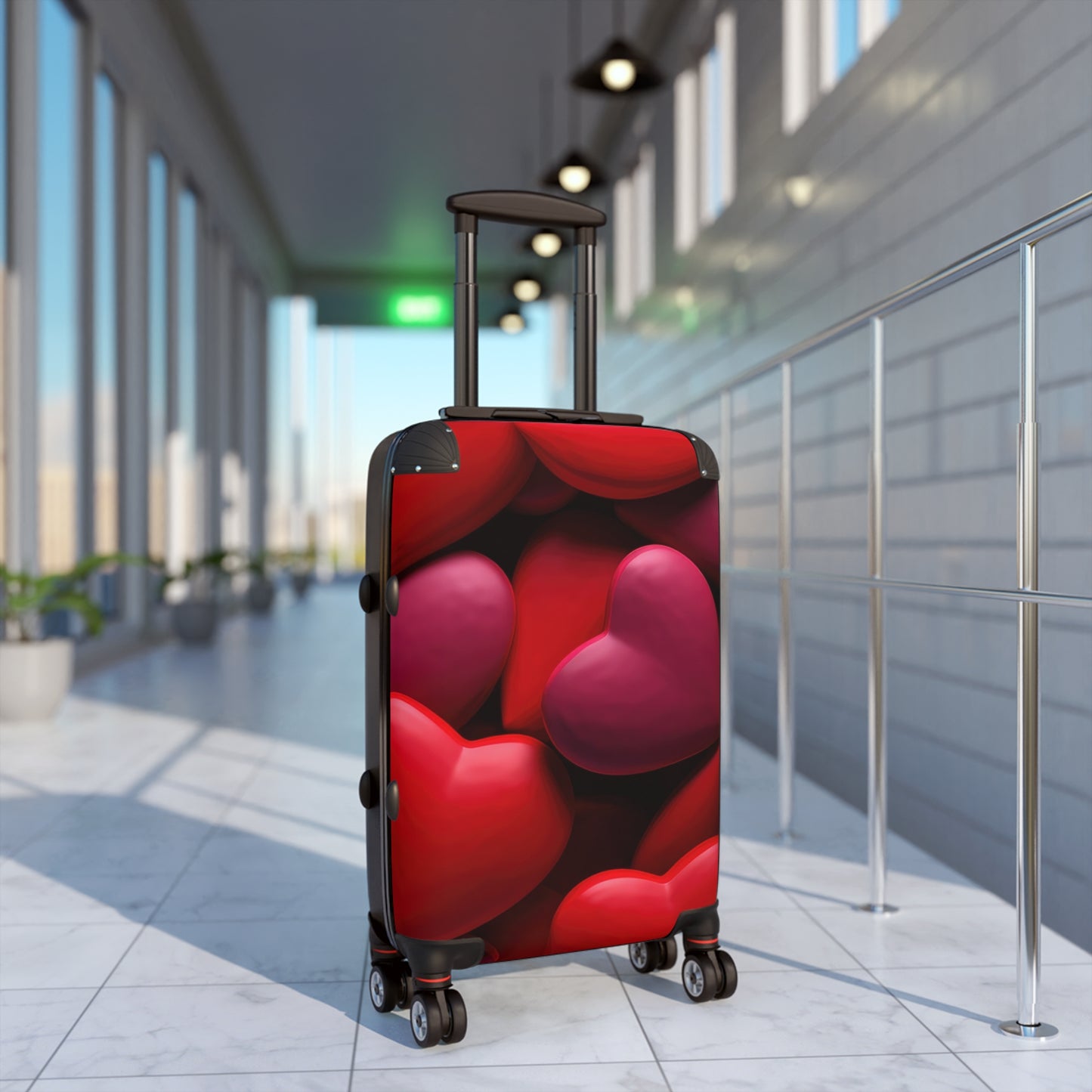 Love Red Hearts Art Carry-On Suitcase - Stylish Luggage for Travelers
