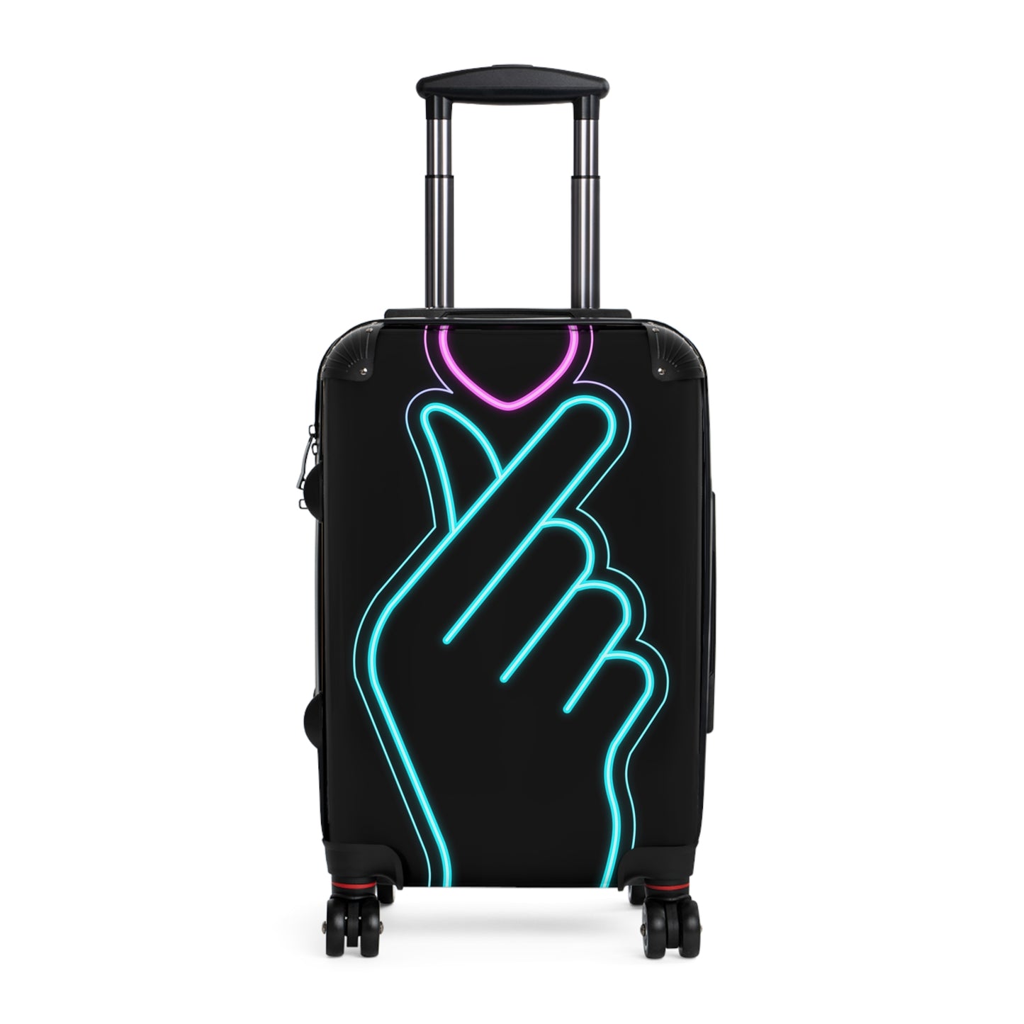 Love Glowing Finger Heart Art Carry-On Suitcase - Stylish Luggage for Travelers