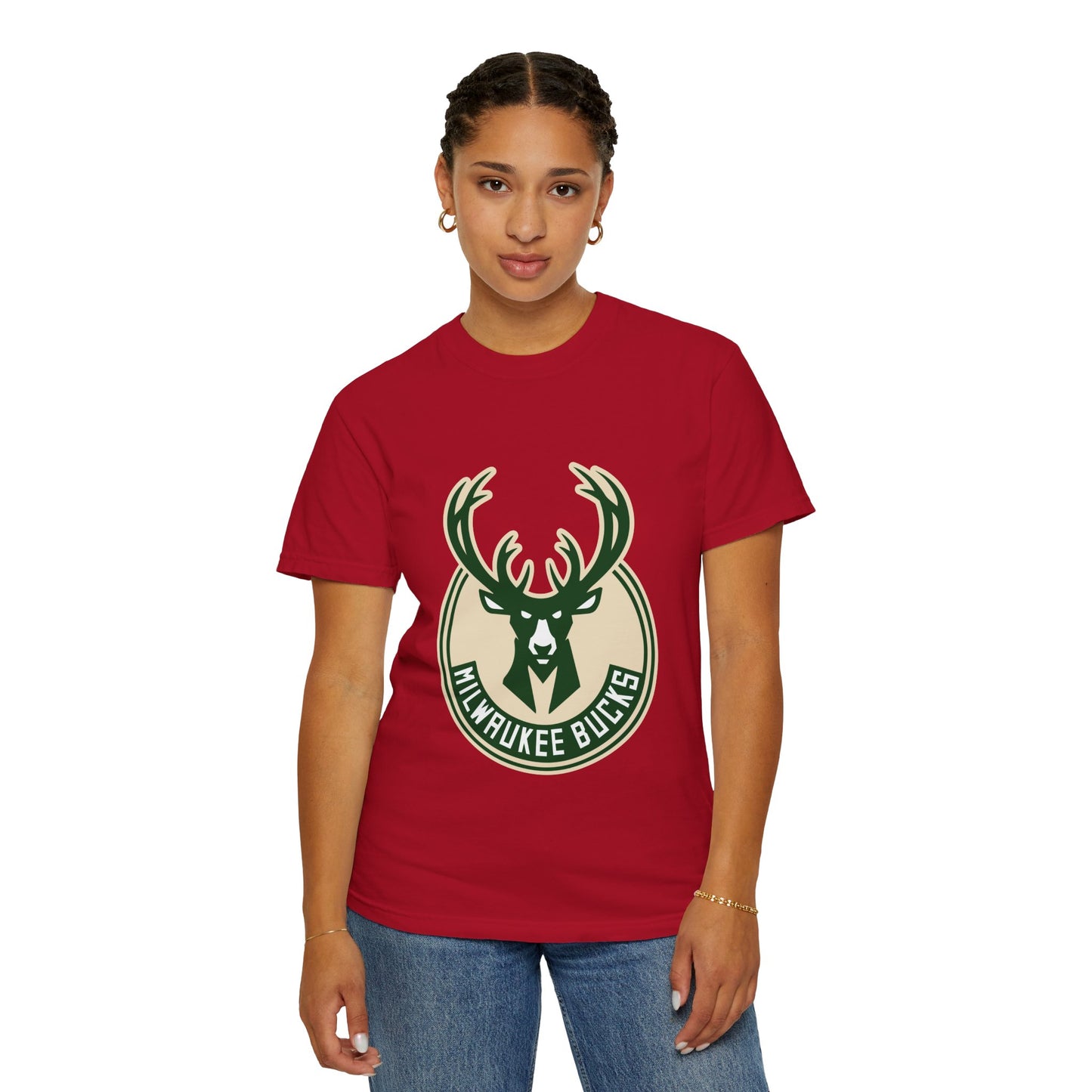 Milwaukee Bucks NBA Garment-Dyed T-Shirt – Premium Cotton Tee for Customization