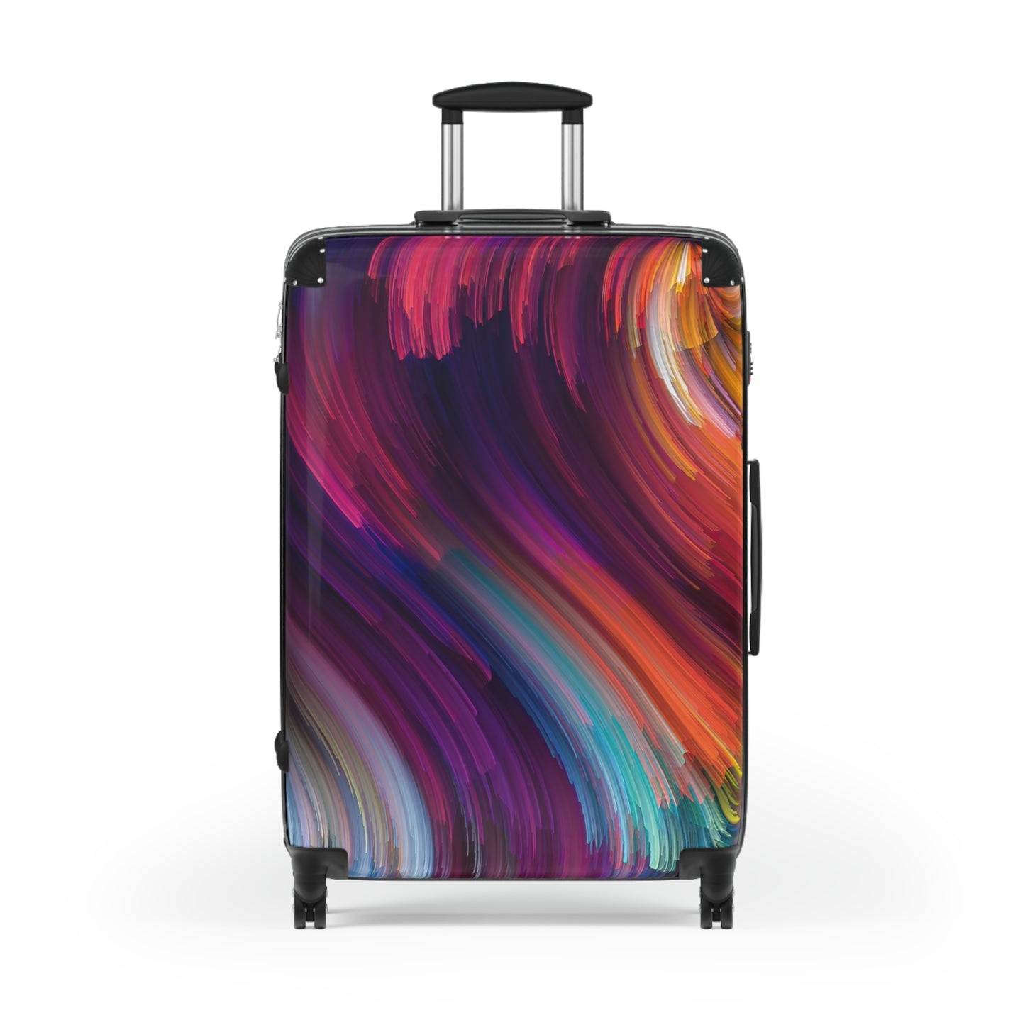 Abstract Swirl Pattern Carry-On Suitcase - Stylish Luggage for Travelers