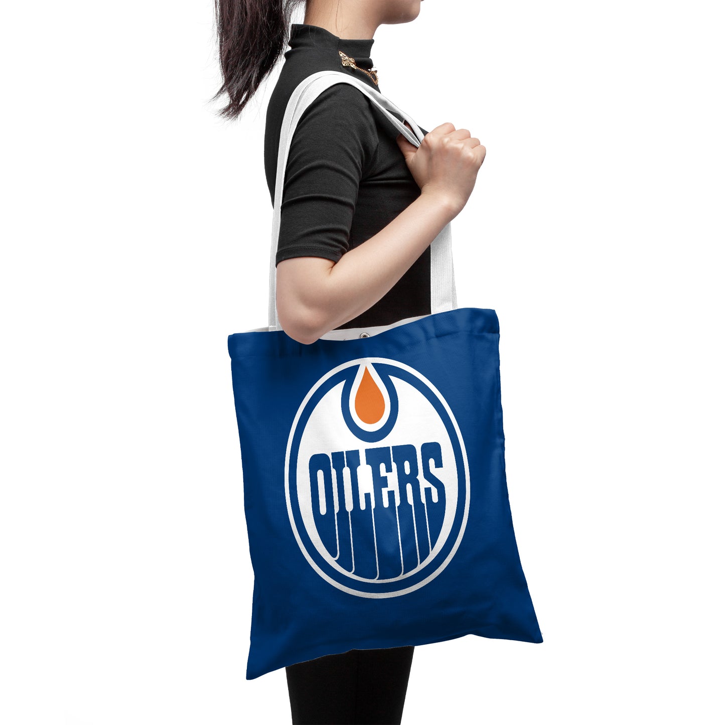 NHL Edmonton Oilers Polyester Canvas Tote Bag – Durable and Stylish