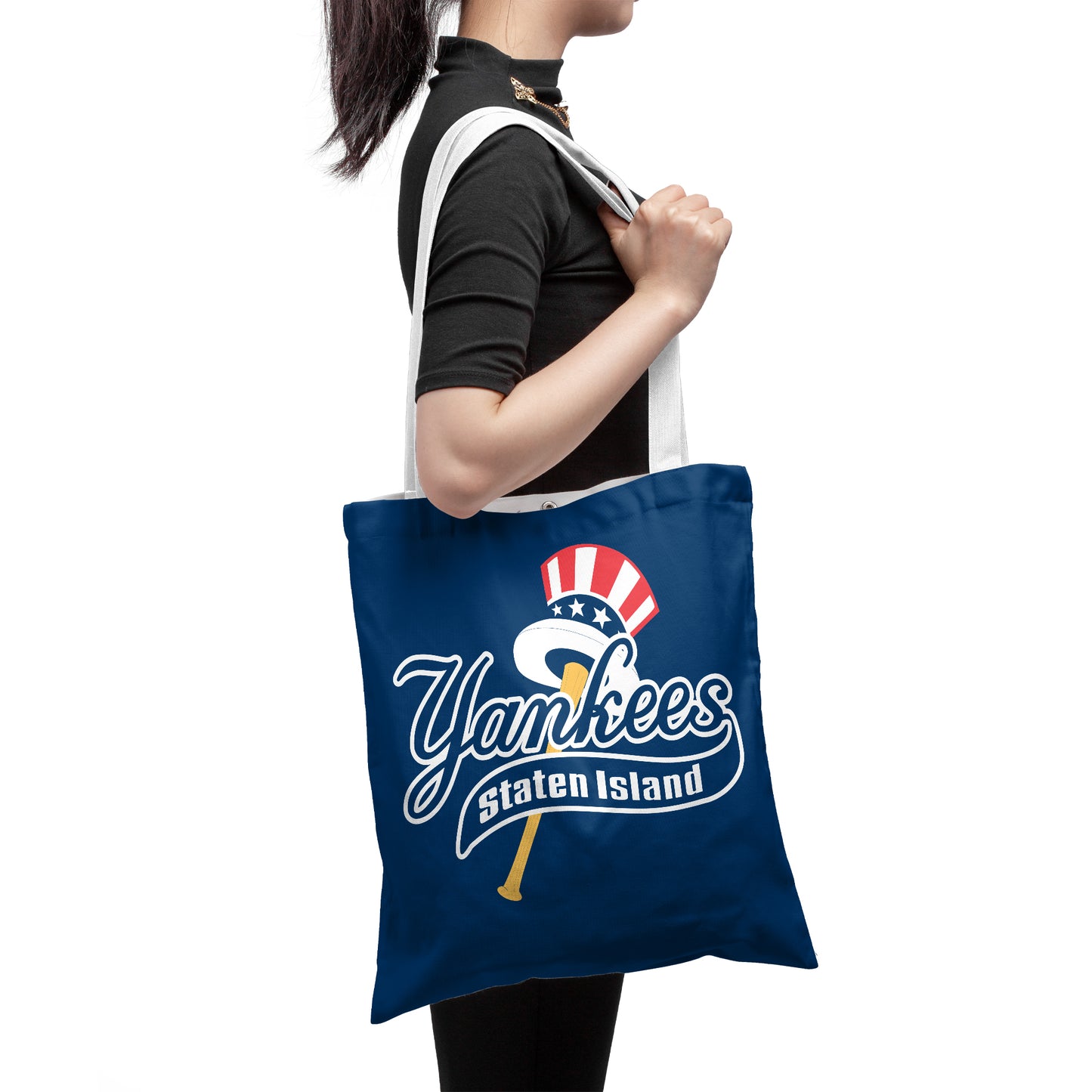 MLB New York Yankees Baseball Polyester Canvas Tote Bag - Durable and Stylish