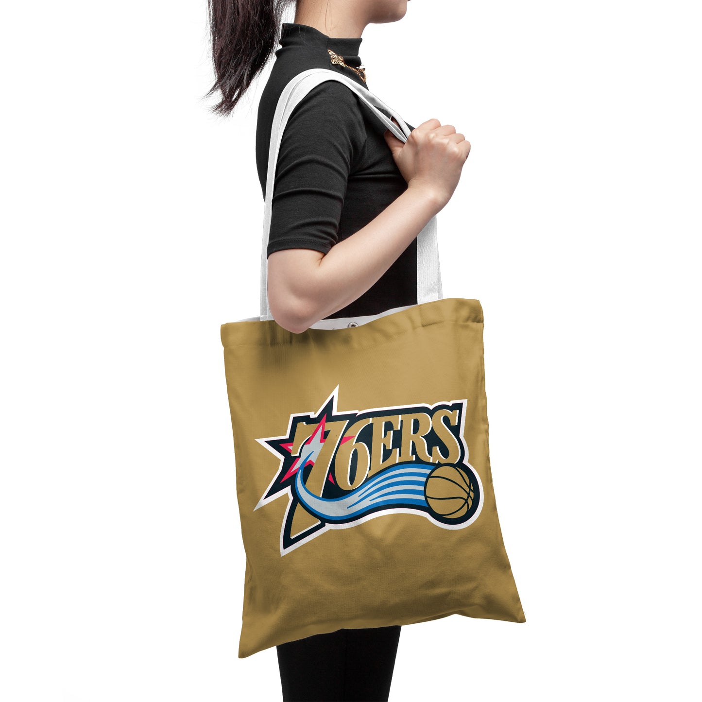 NBA Philadelphia 76ers Fans Polyester Canvas Tote Bag - Durable and Stylish