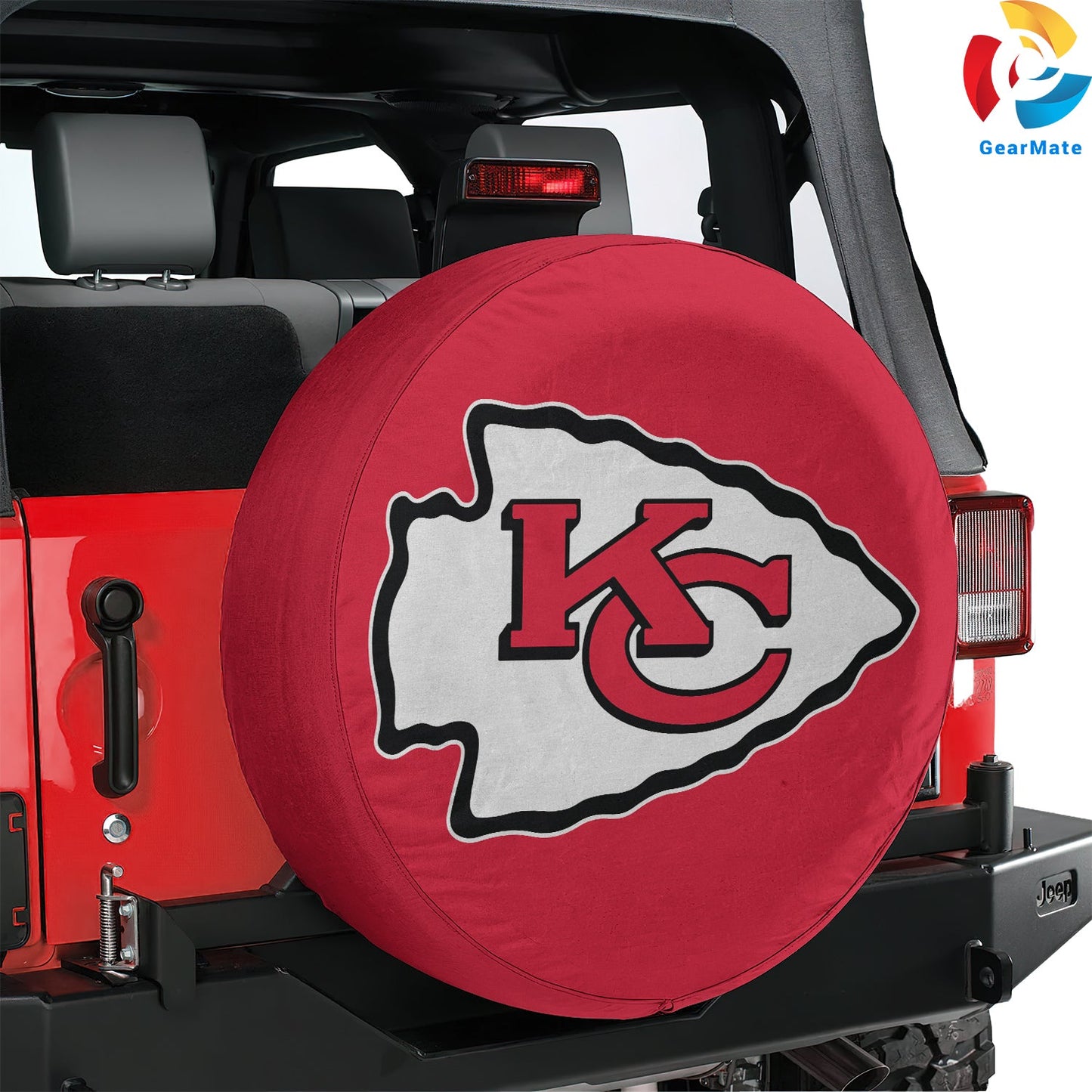 Kansas City Chiefs NFL Fans Spare Tire Cover – Premium Waterproof UV-Resistant Protector