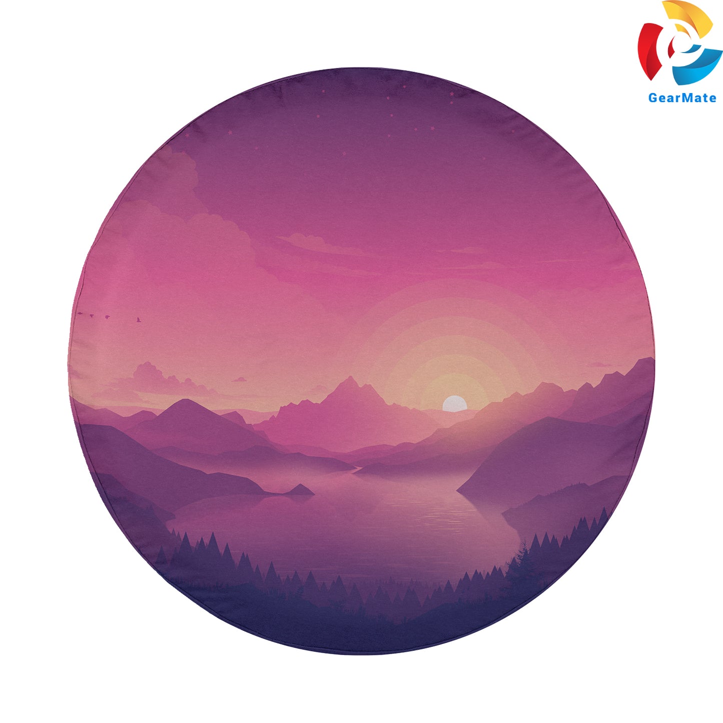 Lakeside Pink Sky Sunset Spare Tire Cover – Premium Waterproof UV Resistant Protector