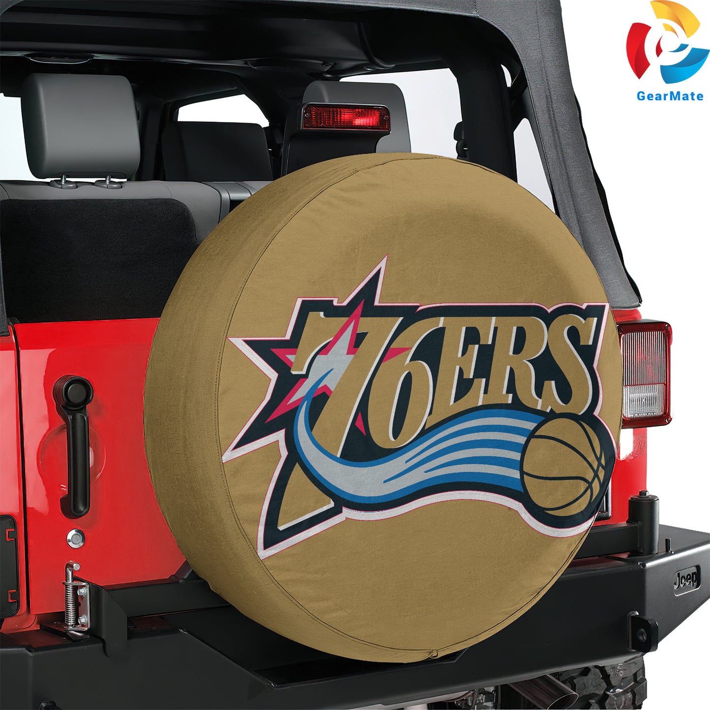Philadelphia 76ers Gear Up Spare Tire Cover – Premium Waterproof UV-Resistant Protector