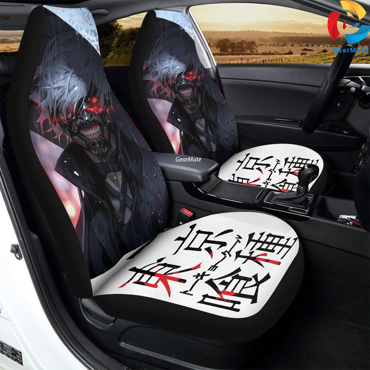 Tokyo Ghoul Ghoulish Comfort Car Seat Covers – High Quality Graphic and Polar Fleece Protector Set