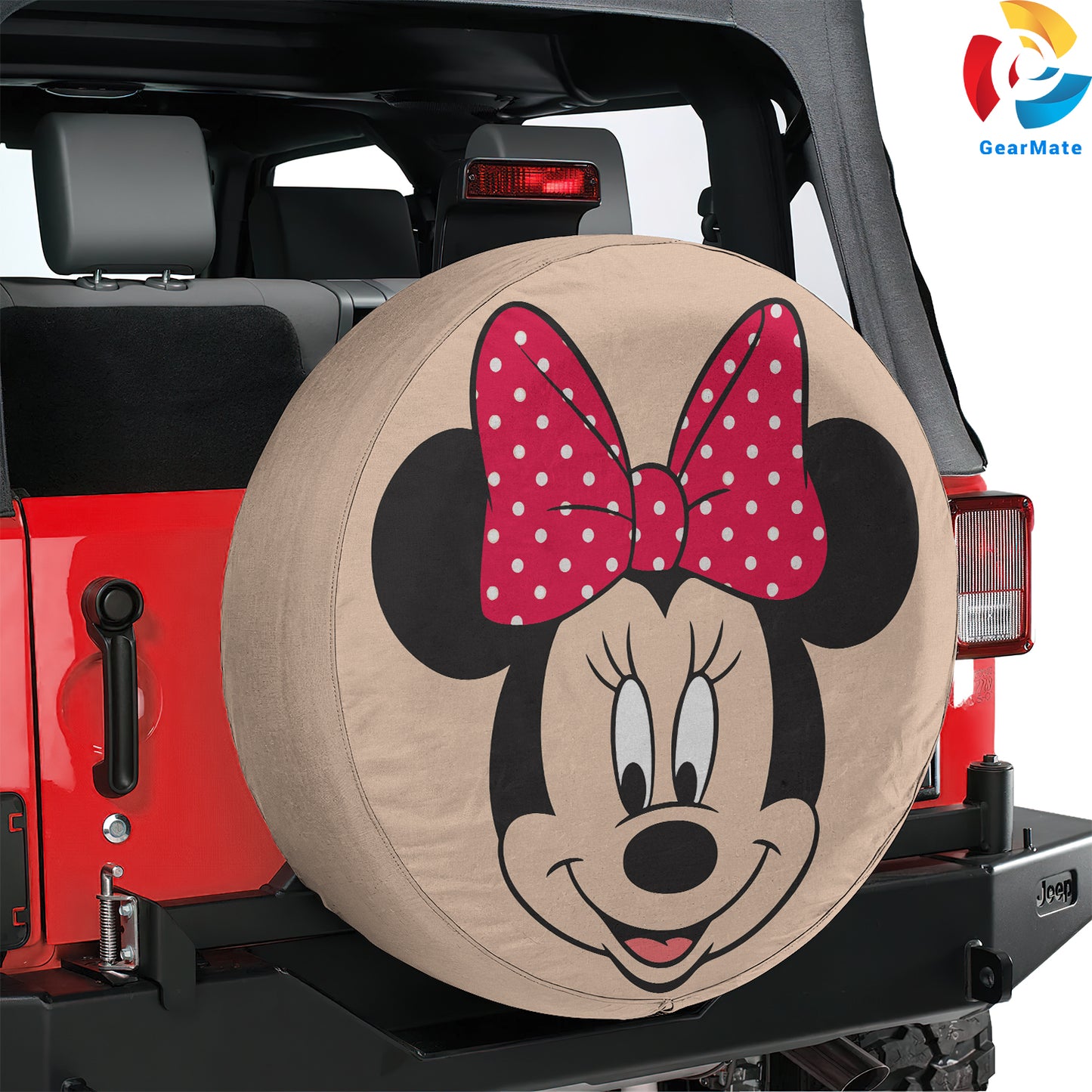 Minnie Mouse Head Ball Spare Tire Cover – Premium Waterproof UV Resistant Protector