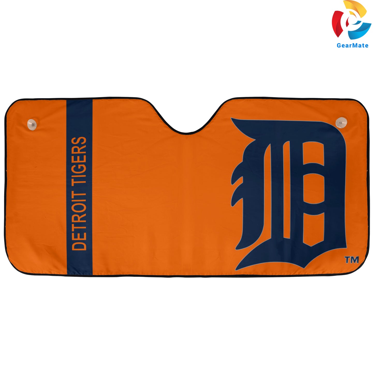 Detroit Tigers MLB Baseball Orange Background Reflective Car Sunshade – Premium Heat & UV Protection, Universal Fit