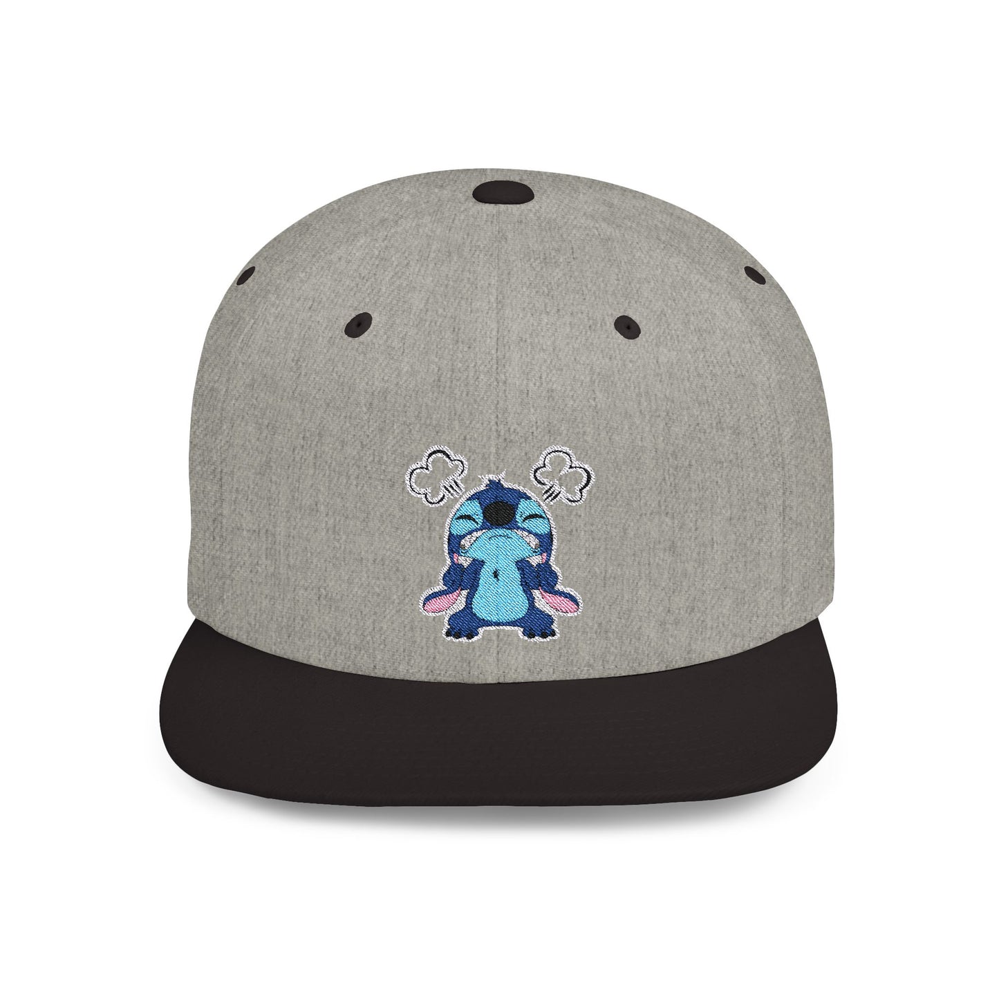 Disney Angry Stitch Flat Bill Snapback – Lightweight, Custom Fit, Premium Quality