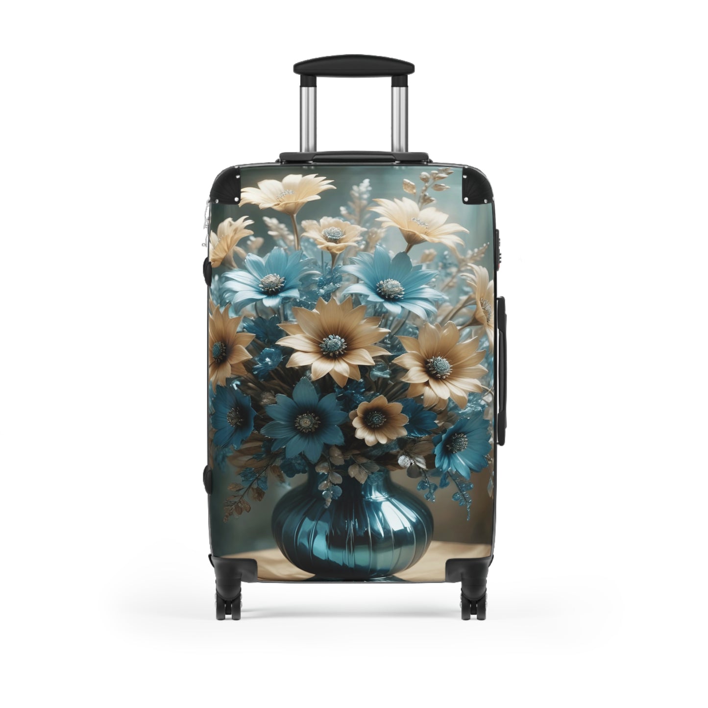 Nature Flowers Floral Vase Carry-On Suitcase - Stylish Luggage for Travelers