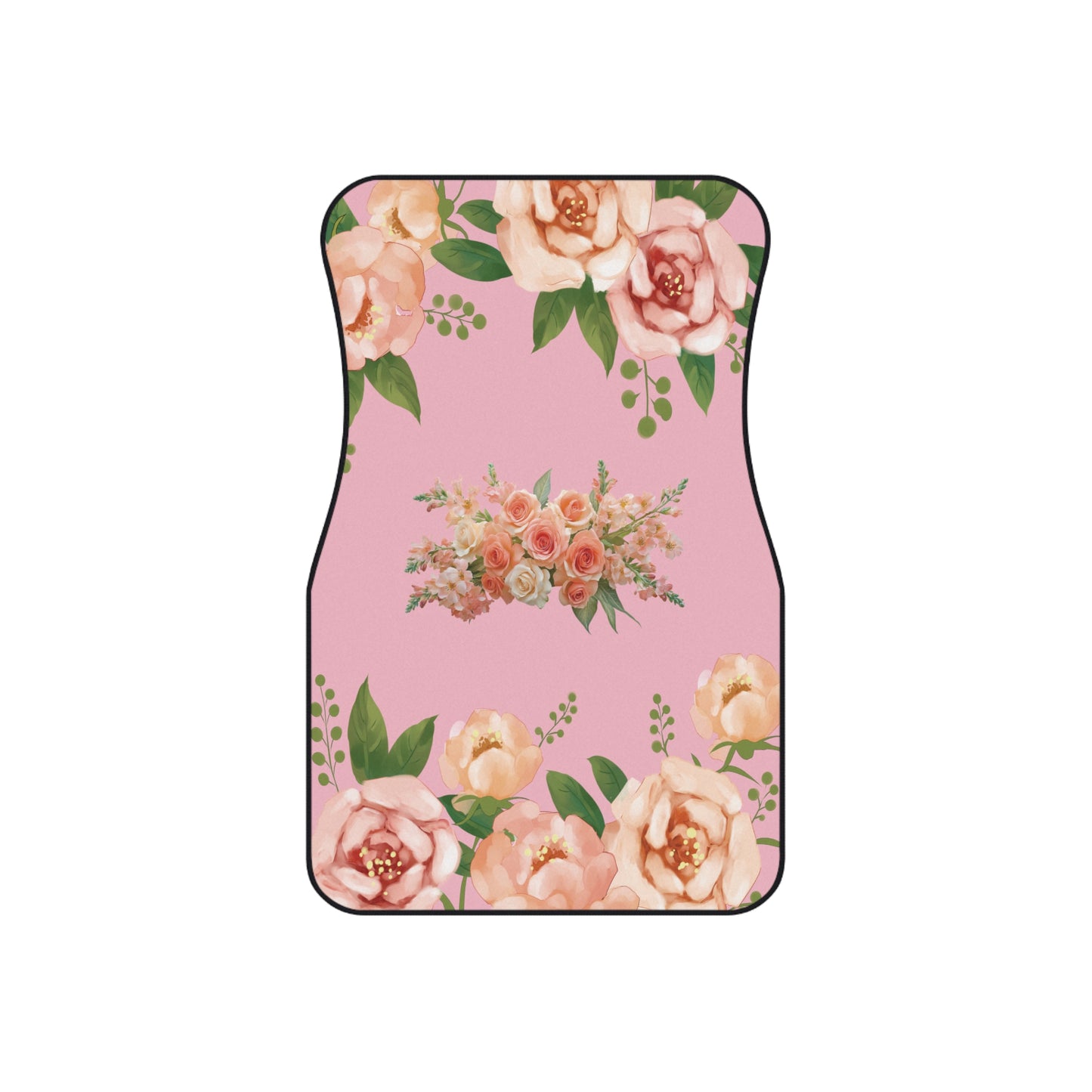 Flowers Water Color Car Floor Mats – 2-Piece Front Set, Durable & Stylish, Universal Fit