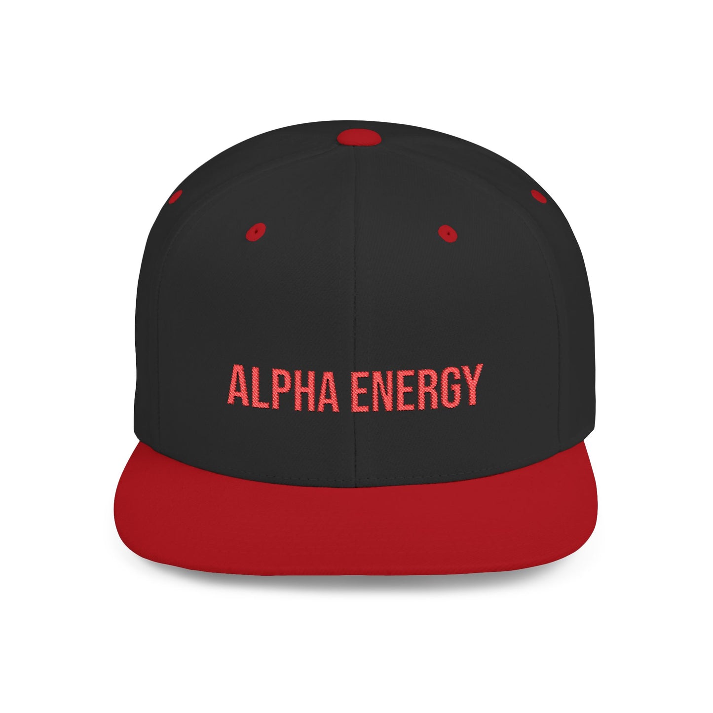 Text Alpha Energy Flat Bill Snapback – Lightweight, Custom Fit, Premium Quality