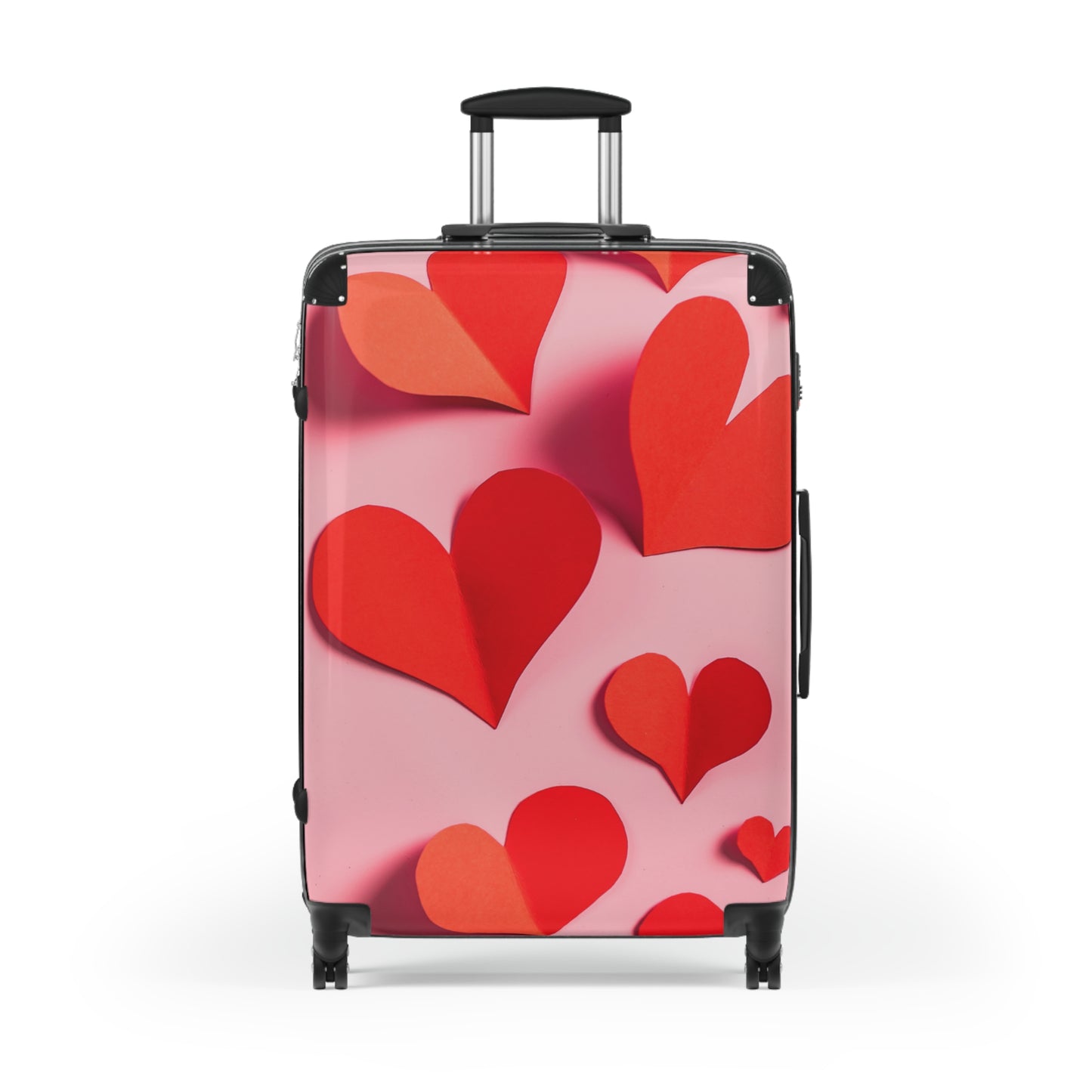 Love Red Hearts Pastel Art Carry-On Suitcase - Stylish Luggage for Travelers