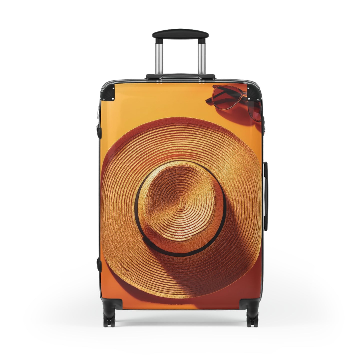 Nature Summer Essentials Straw Hat Carry-On Suitcase - Stylish Luggage for Travelers