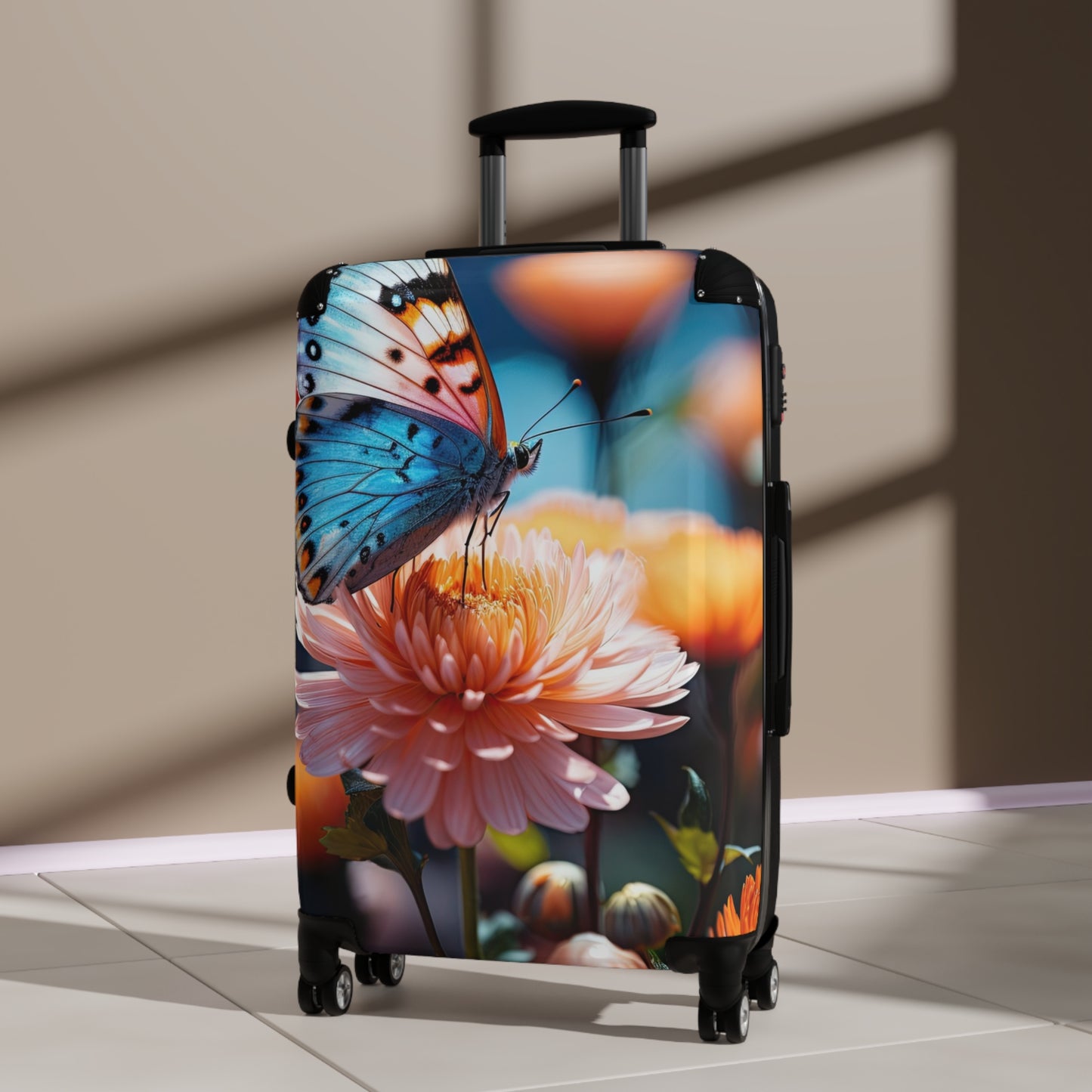 Nature Butterflies Floral On Flowers Art Carry-On Suitcase - Stylish Luggage for Travelers