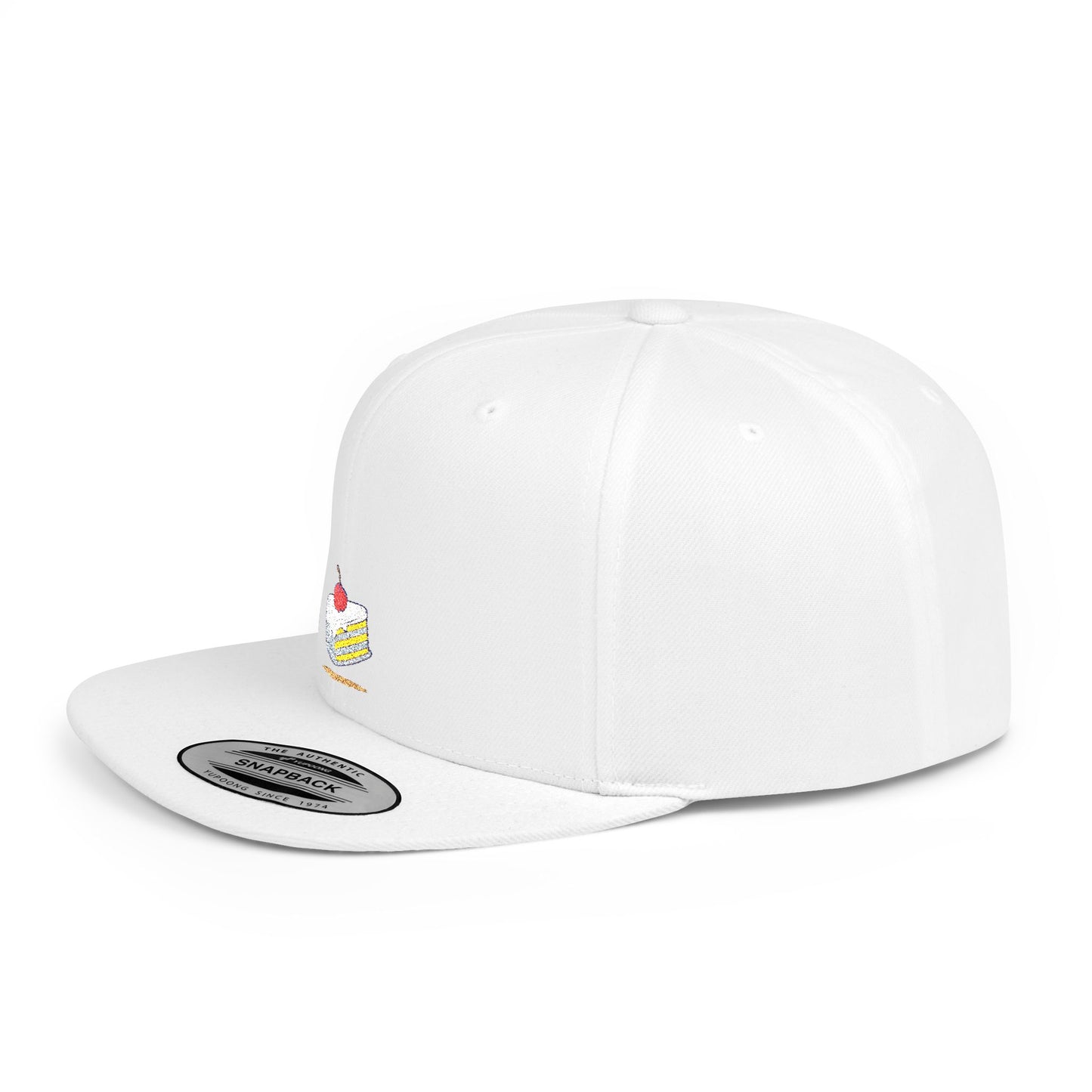Icons Embroidered Cake Pink Flat Bill Snapback – Lightweight, Custom Fit, Premium Quality